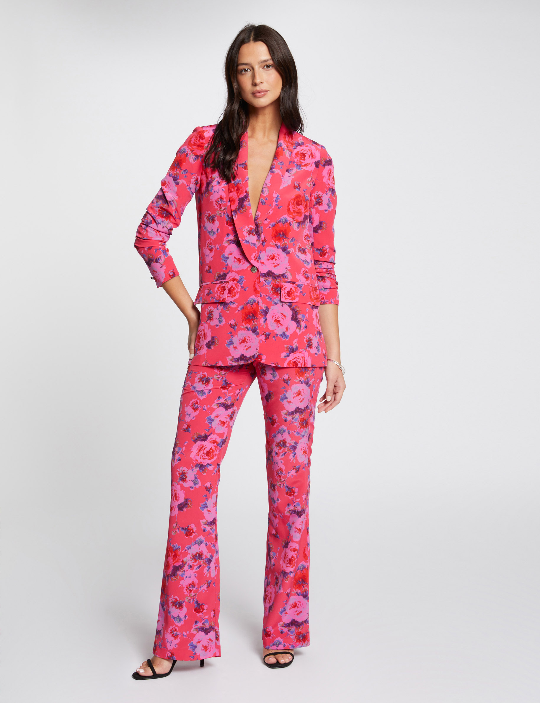 pantalon ajuste imprime multico femme Pantalon ajusté imprimé multico femme