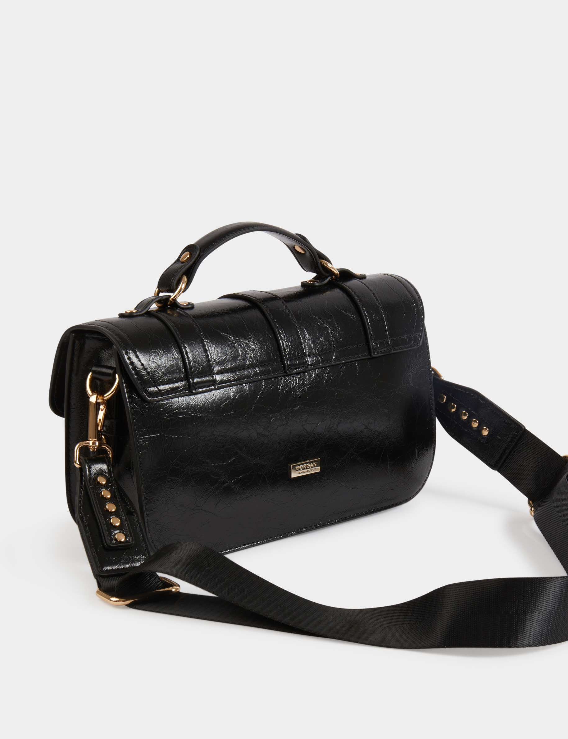 Pochette Sac à Main Valentino Cloutée Noire En Cuir - Occasion - Style Clutch élégant Et Rock
