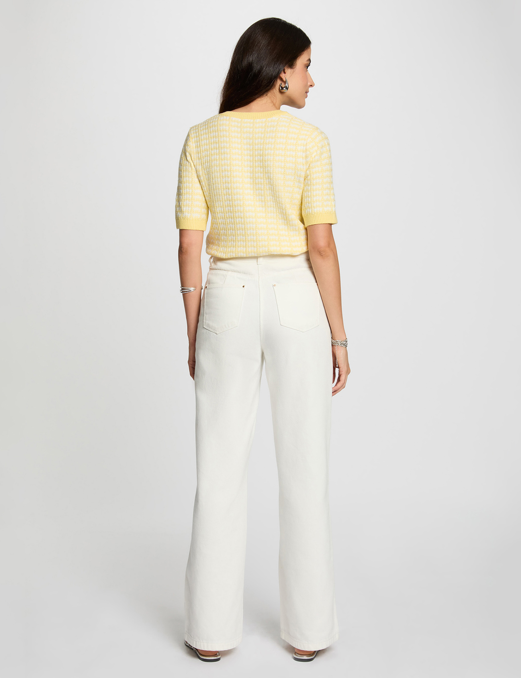 Robe Femme Sandra Darren Imprimé Géocentrique - Taille 10, Manches Courtes, Plissée