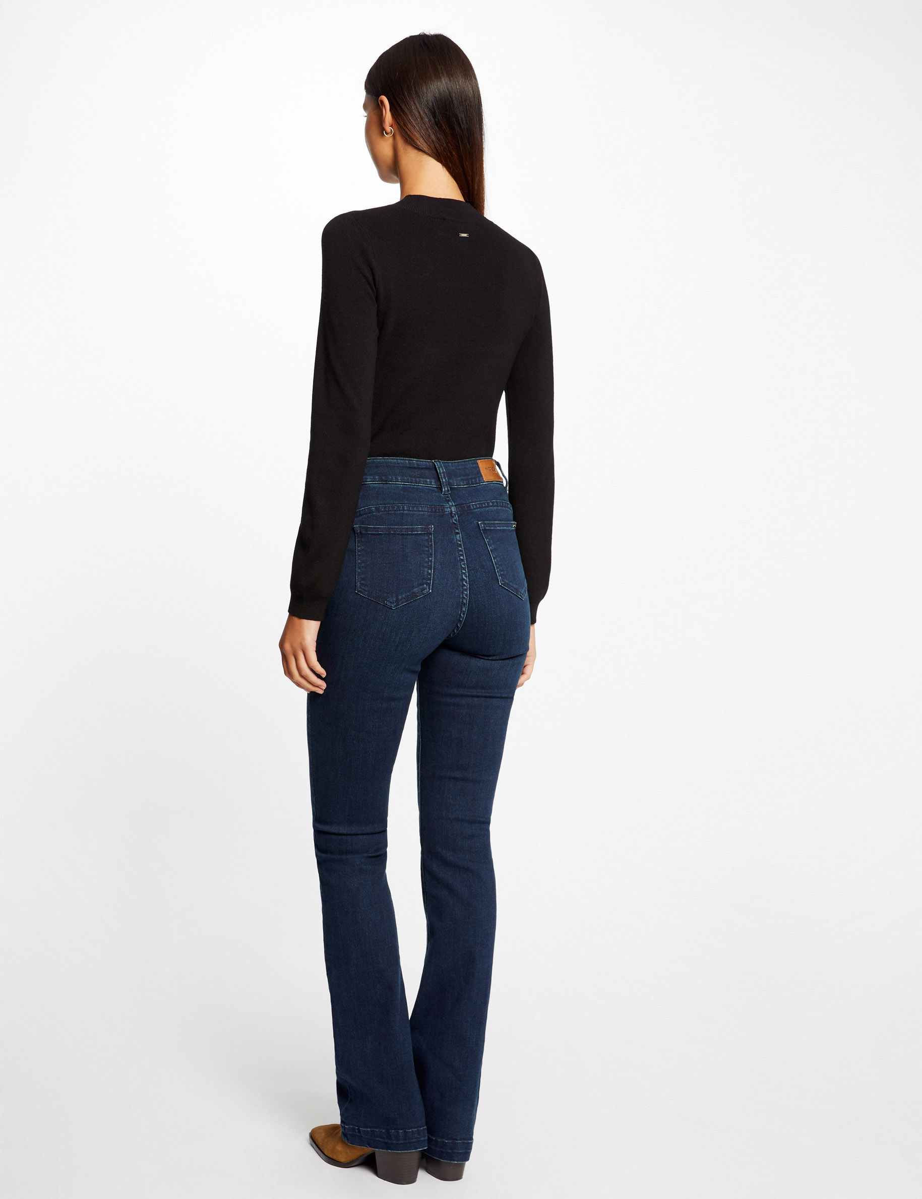 pull manches longues avec ouverture noir femme Pull manches longues avec ouverture noir femme