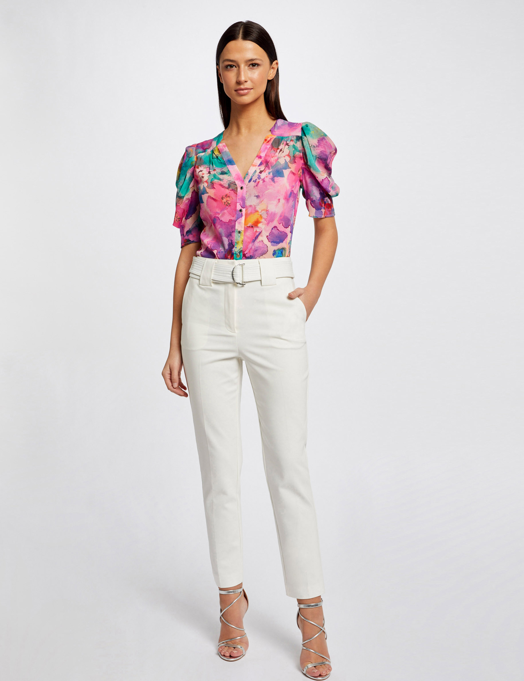 Chemise manches courtes imprimée multico femme Chemise manches courtes imprimée multico femme