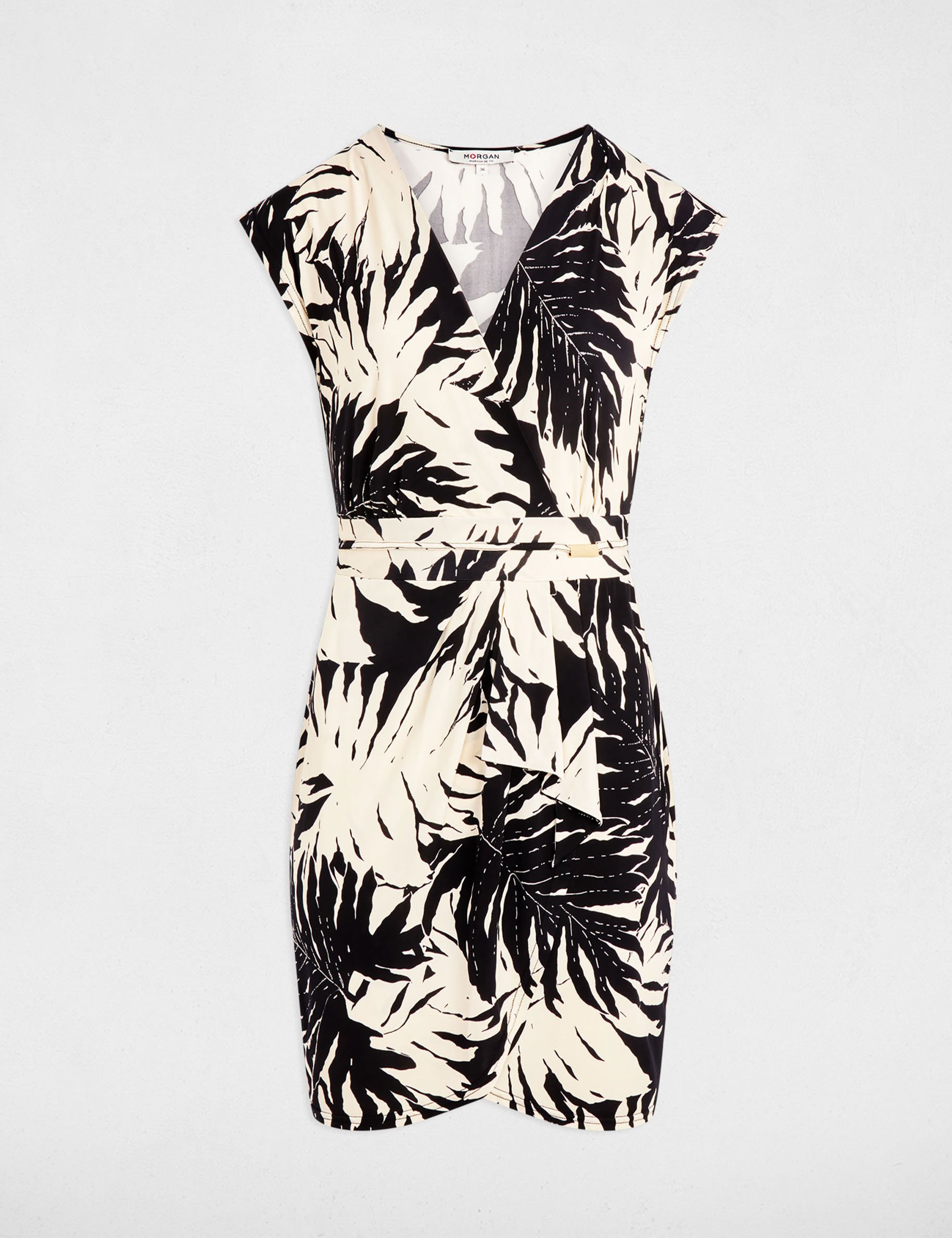 robe courte ajustee imprimee multicolore femme Robe courte ajustée imprimée multicolore femme