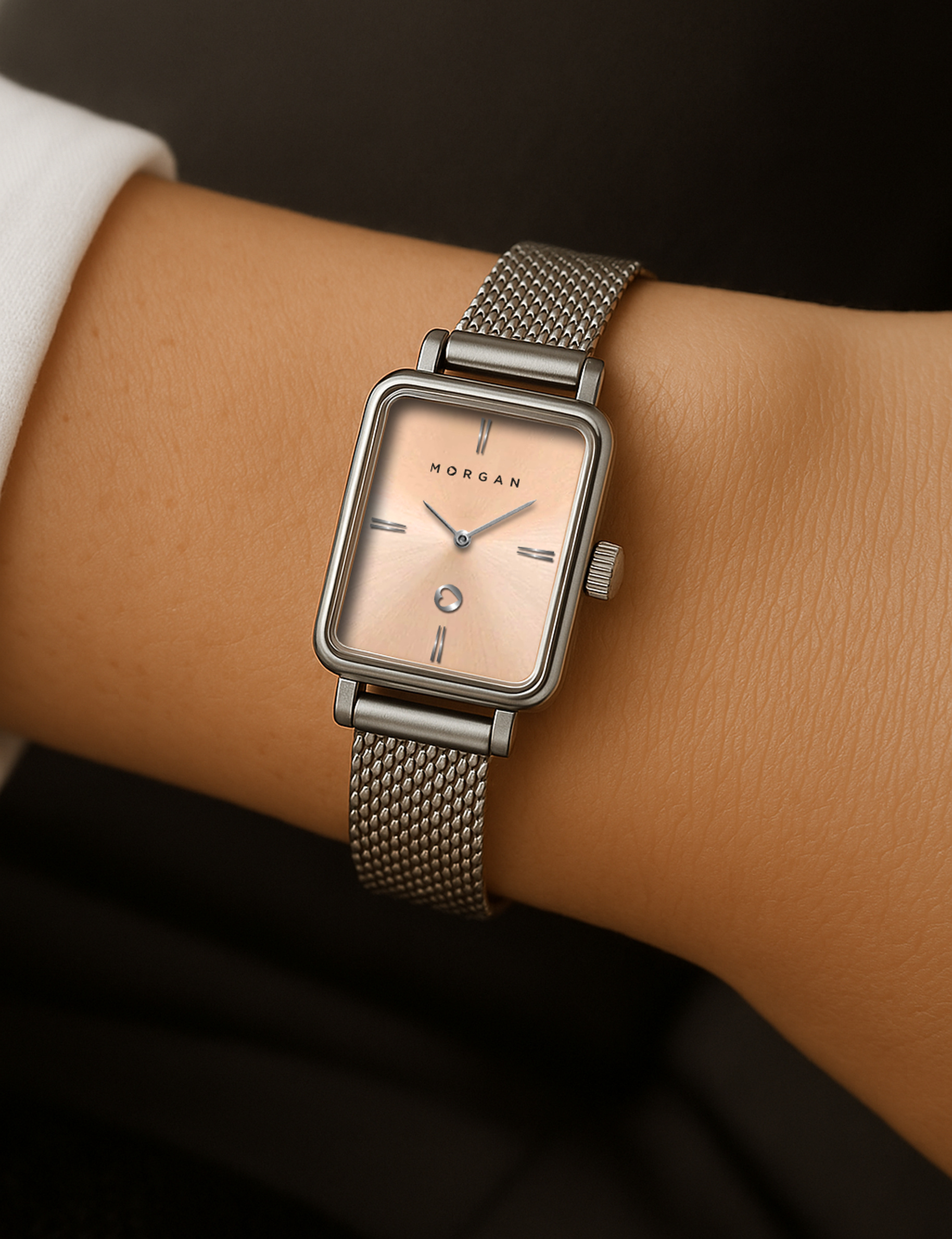Montre couleur argent femme