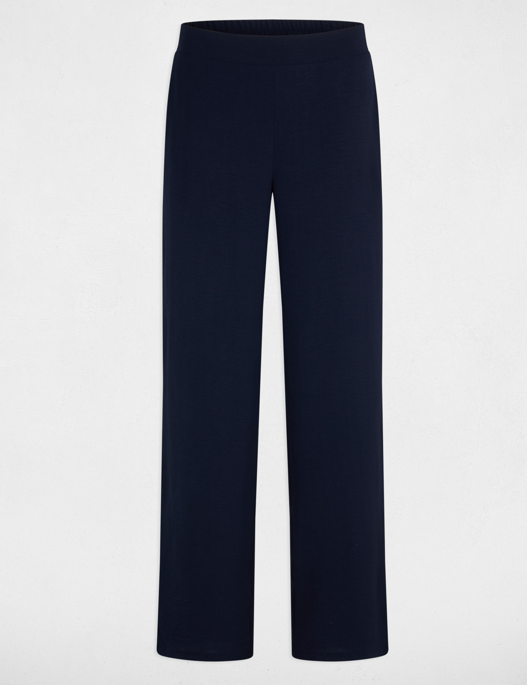 pantalon large fluide bleu marine femme Pantalon large fluide bleu marine femme