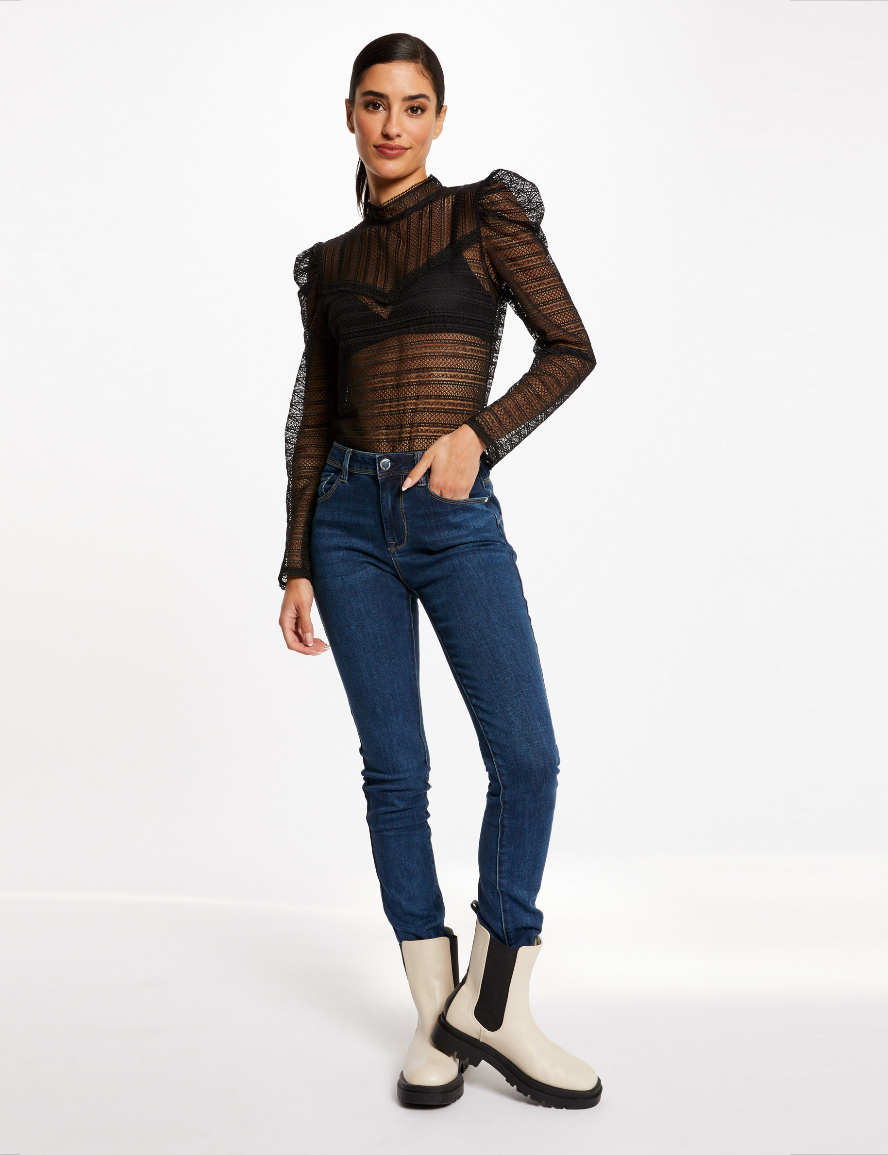 Jeans slim taille standard jean stone femme Jeans slim taille standard jean stone femme