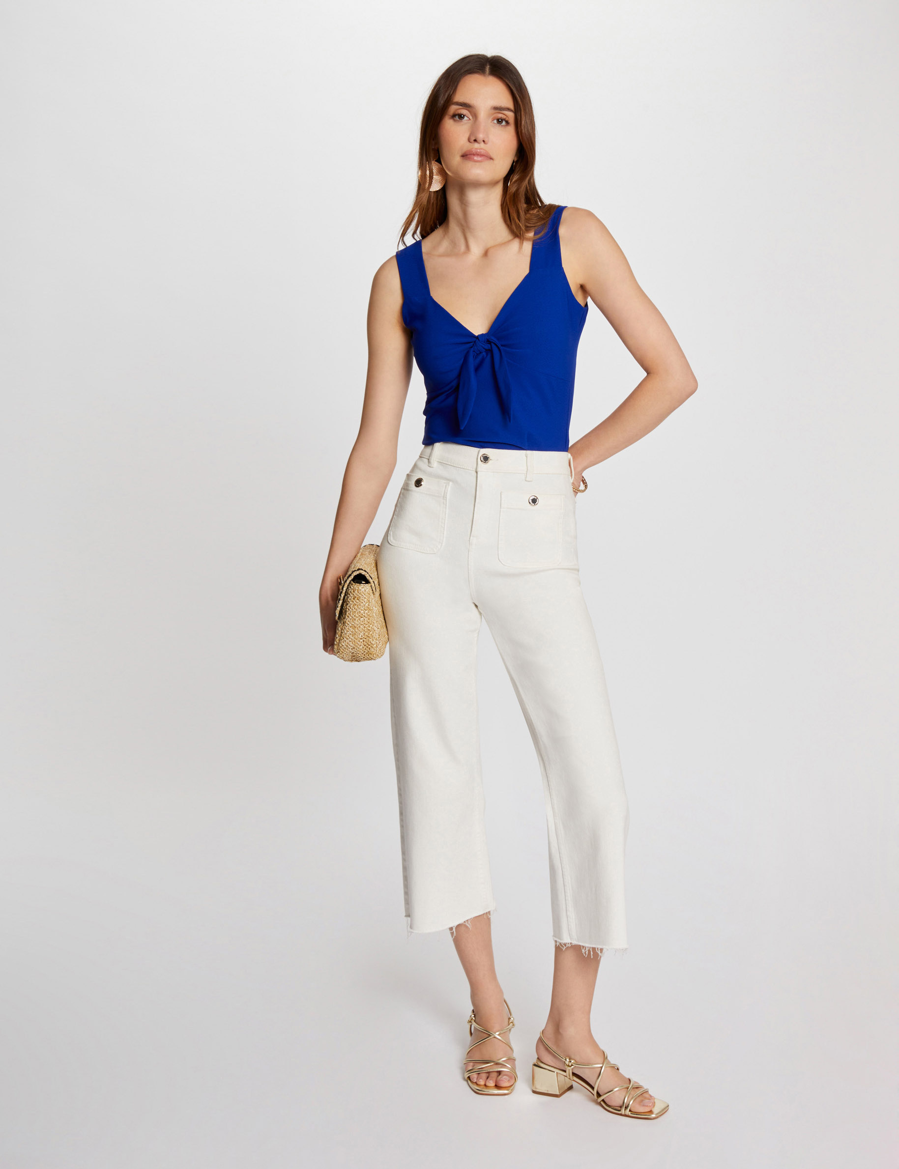 debardeur bretelles larges bleu electrique femme Débardeur bretelles larges bleu electrique femme