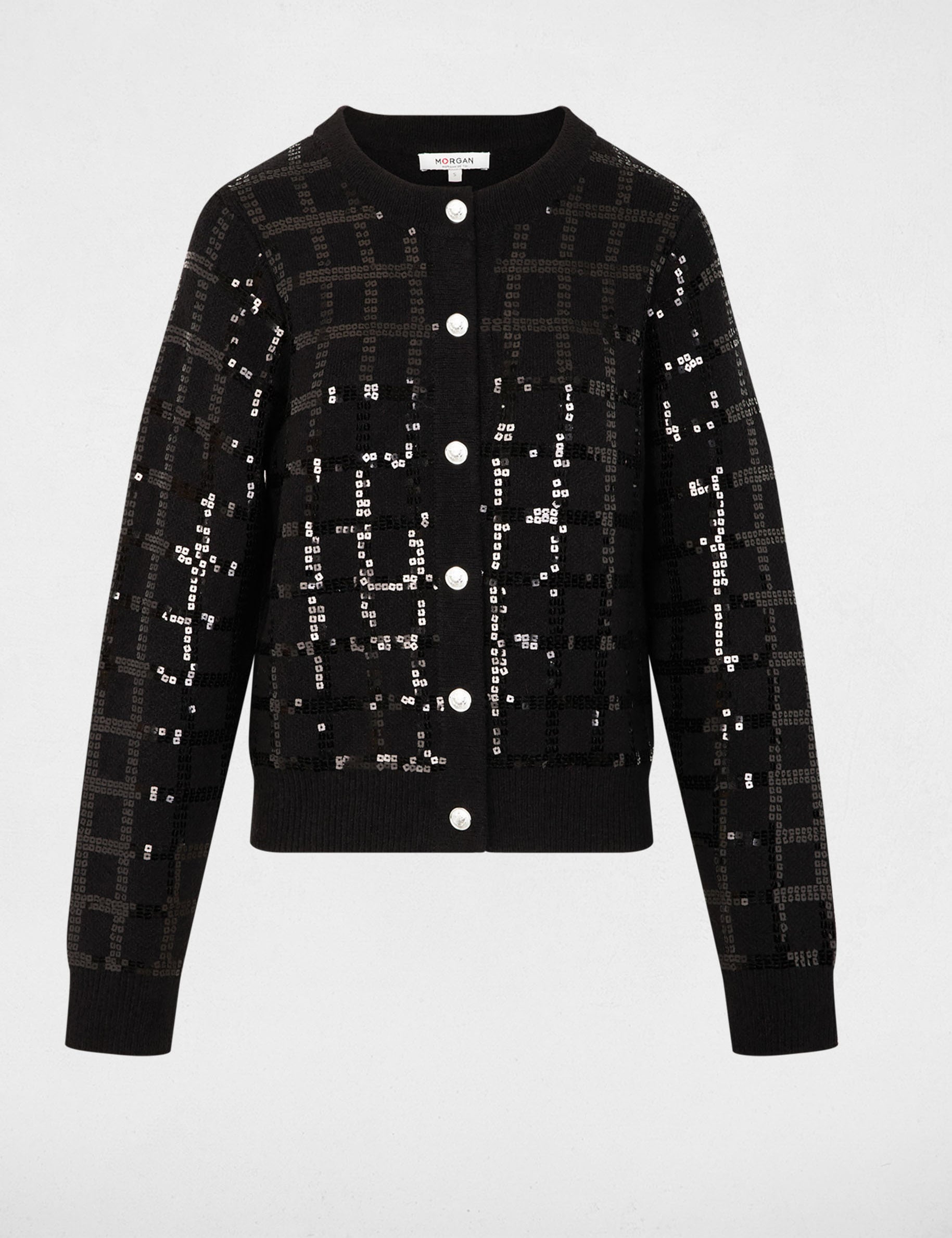 Veste ajust&eacute;e &agrave; sequins noir femme