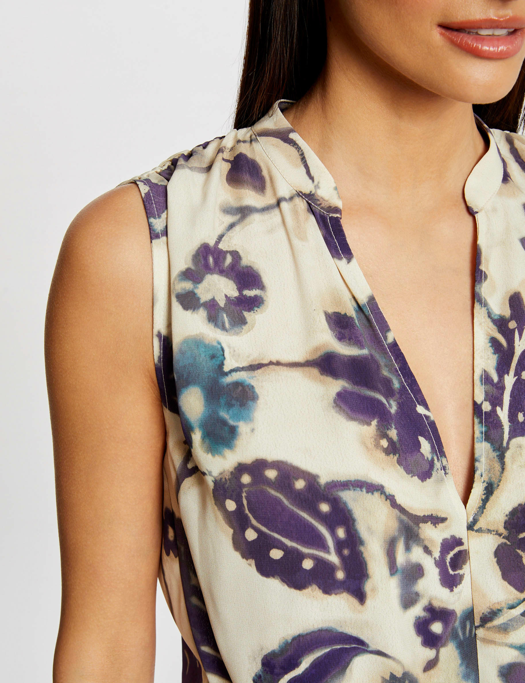Blouse sans manches imprimé floral multico femme Blouse sans manches imprimé floral multico femme