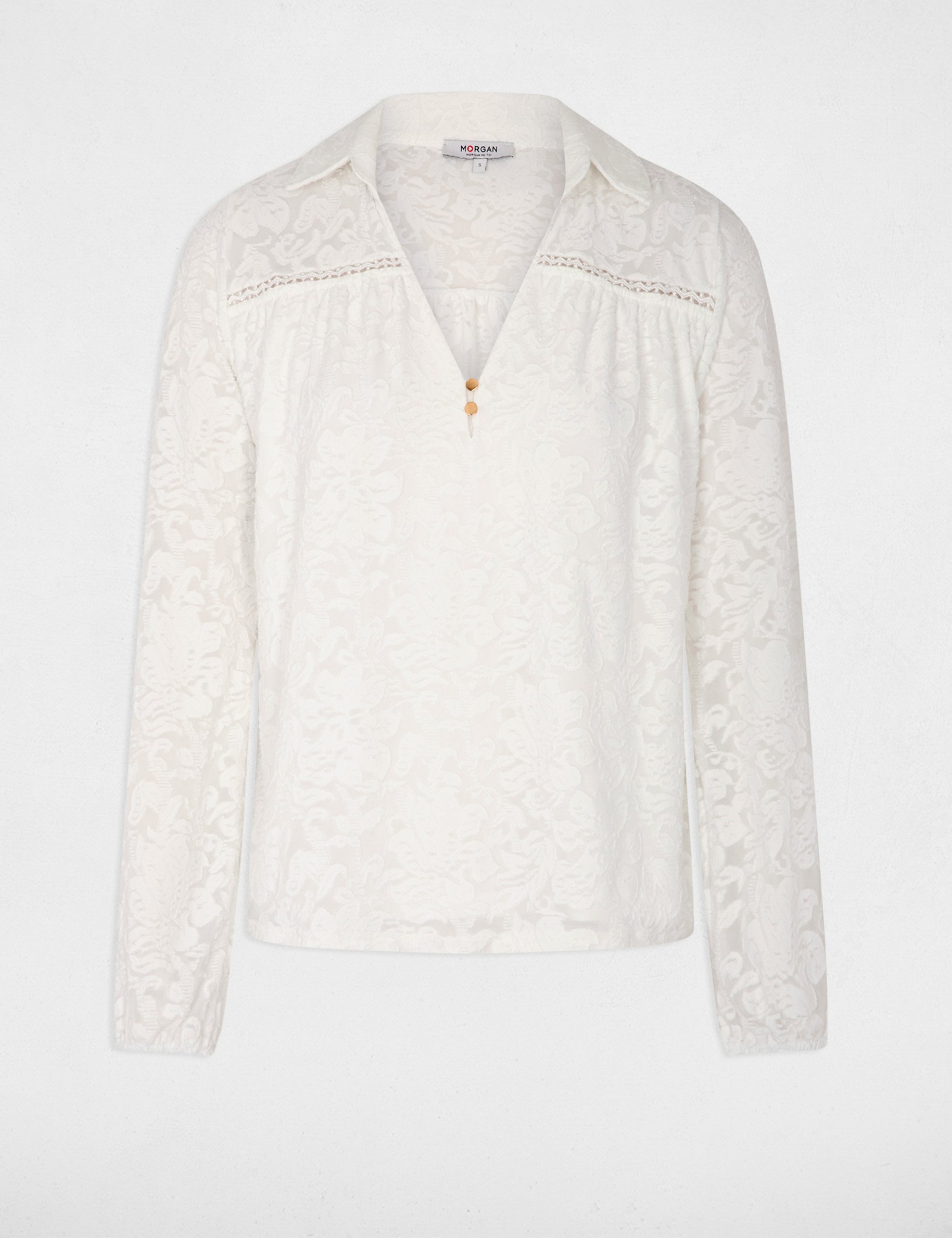 t shirt manches longues blanc femme T-shirt manches longues blanc femme
