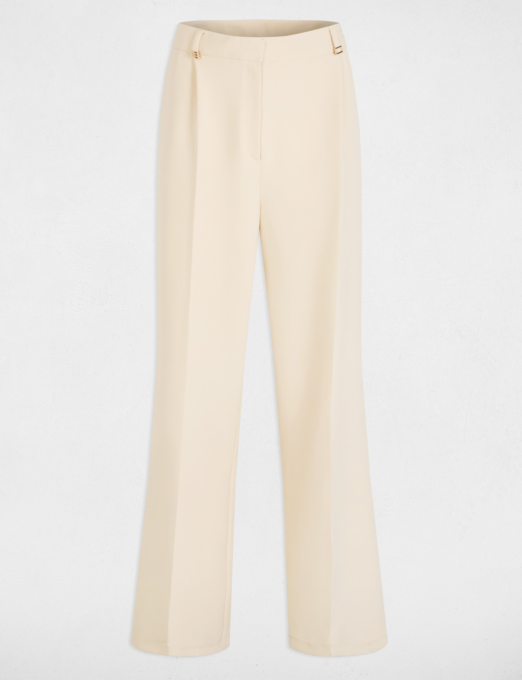 pantalon large a pinces creme femme Pantalon large à pinces creme femme