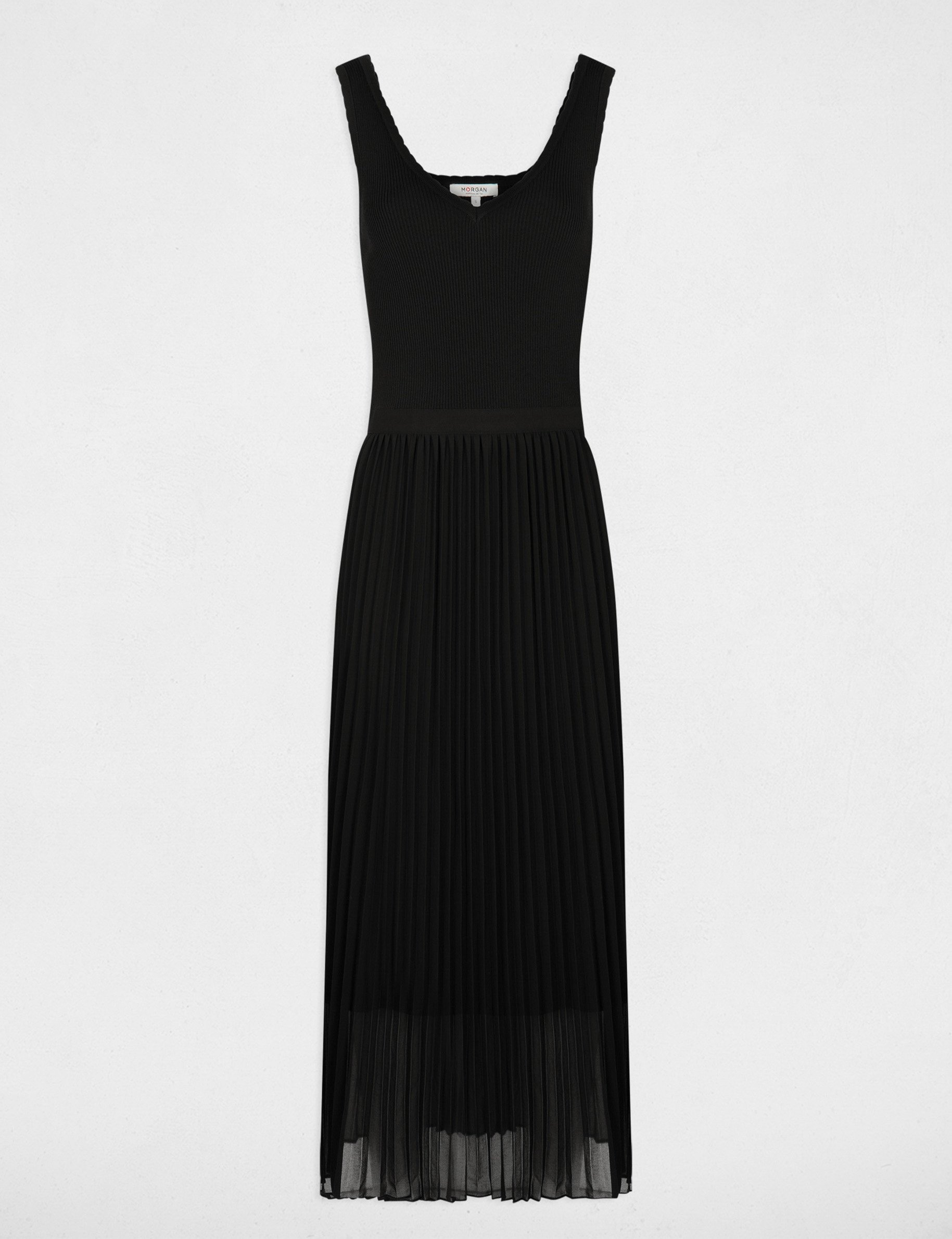robe tricot longue cintree noir femme Robe tricot longue cintrée noir femme