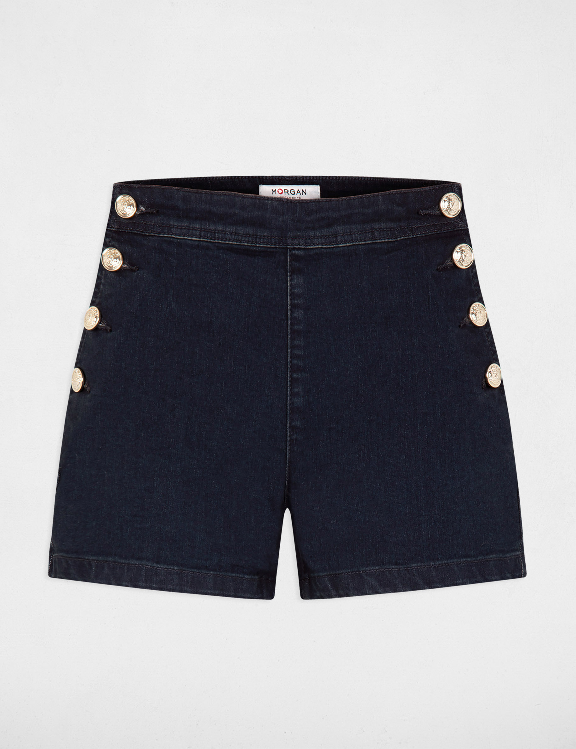 short ajuste en jean denim brut femme Short ajusté en jean denim brut femme
