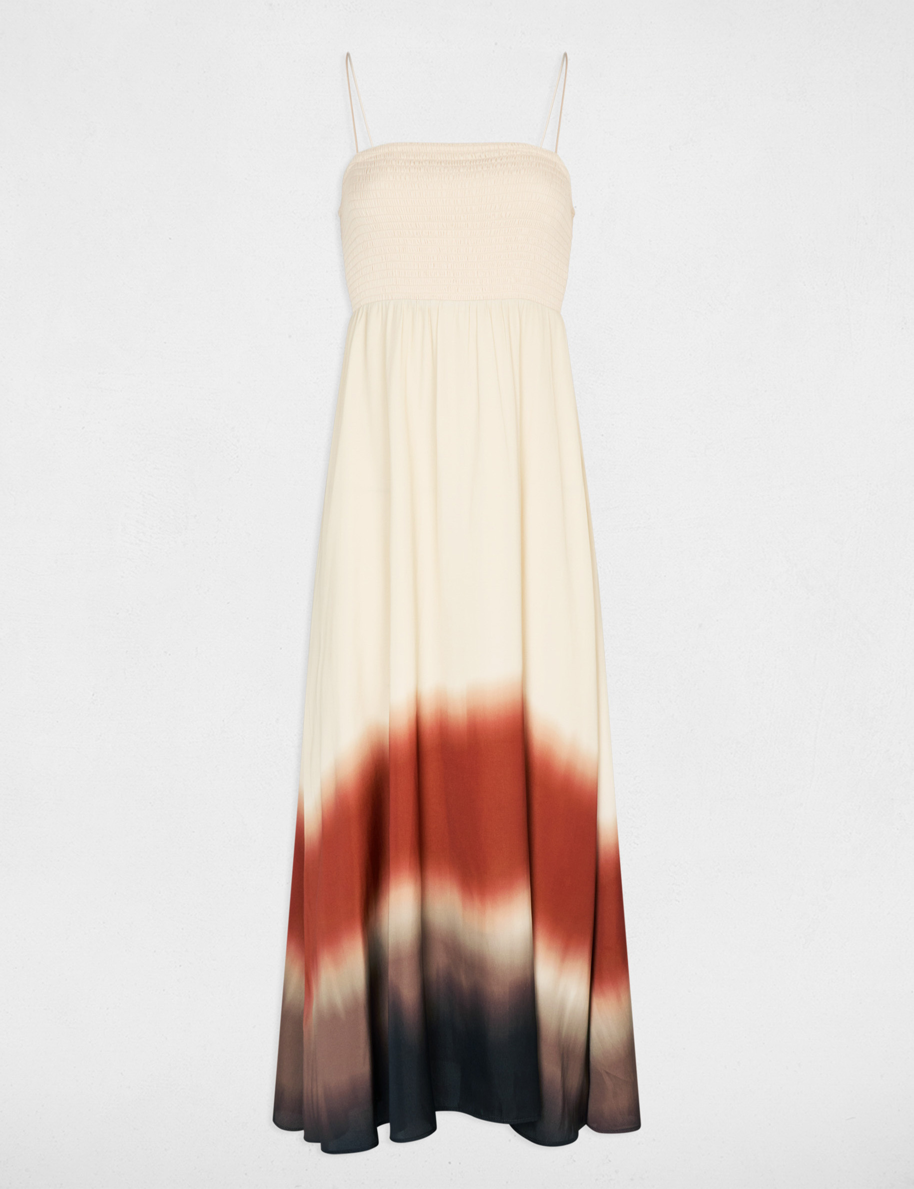 Robe &agrave; bretelles marron fonc&eacute; femme