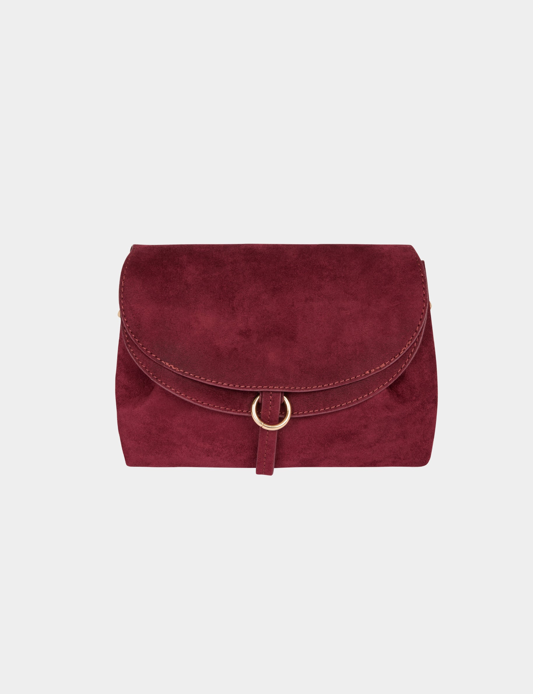 Sac souple su&eacute;dine rouge femme