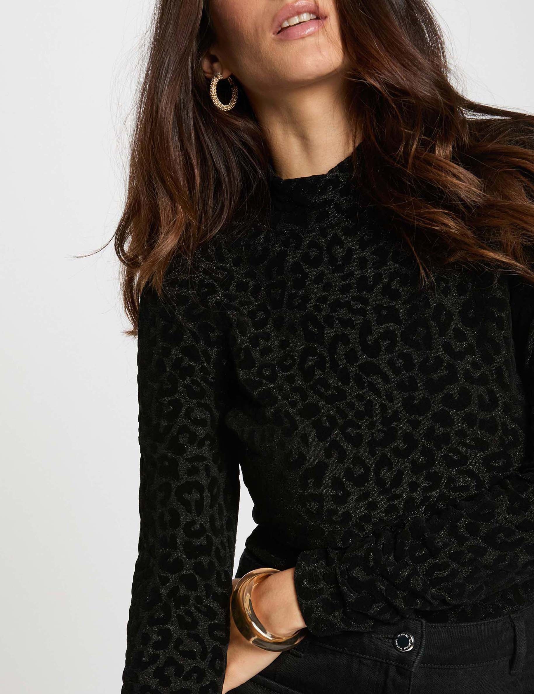 Top Morgan Imprimé Léopard - Blouse Femme Taille L - Neuf Avec étiquettes