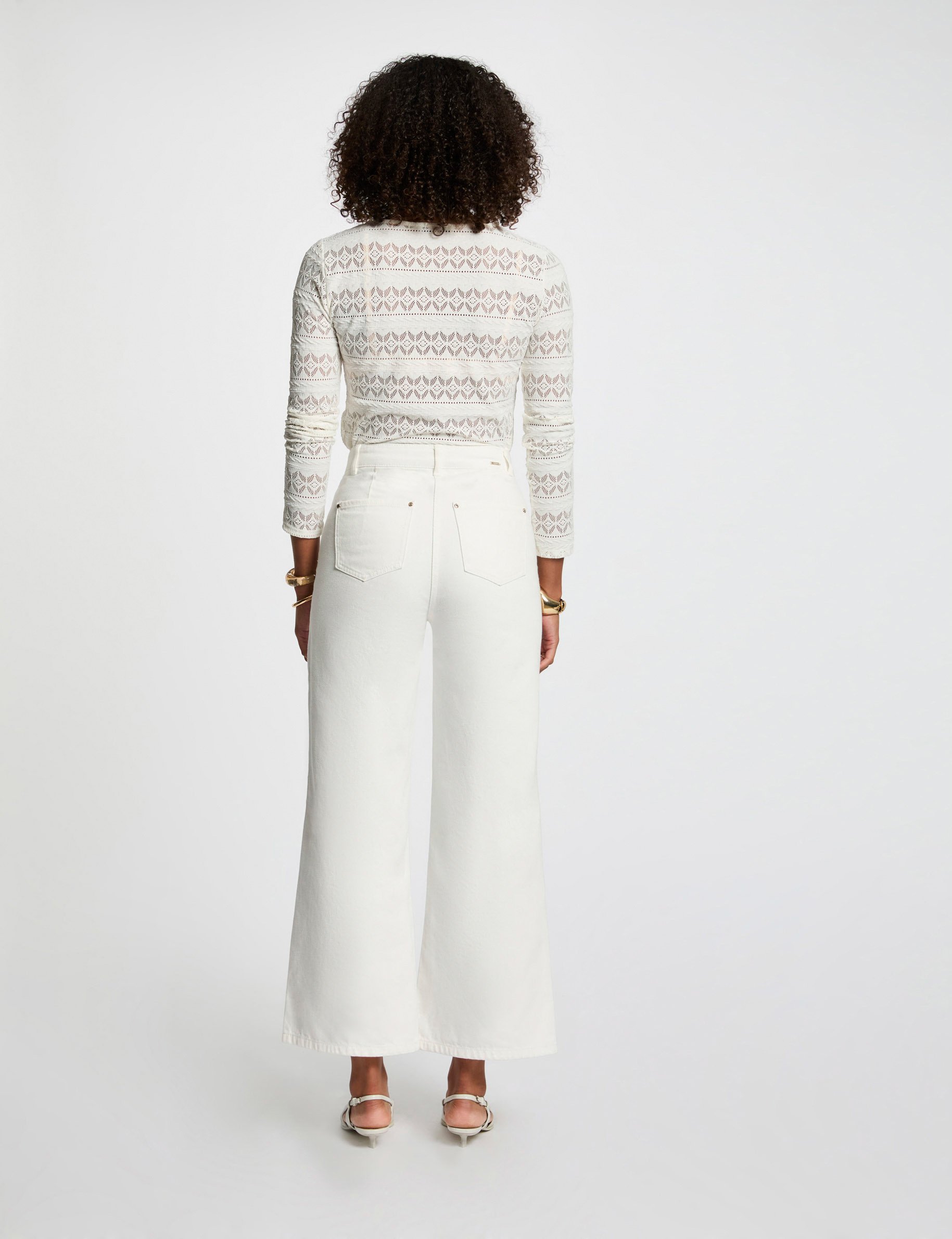 T-shirt manches longues blanc femme