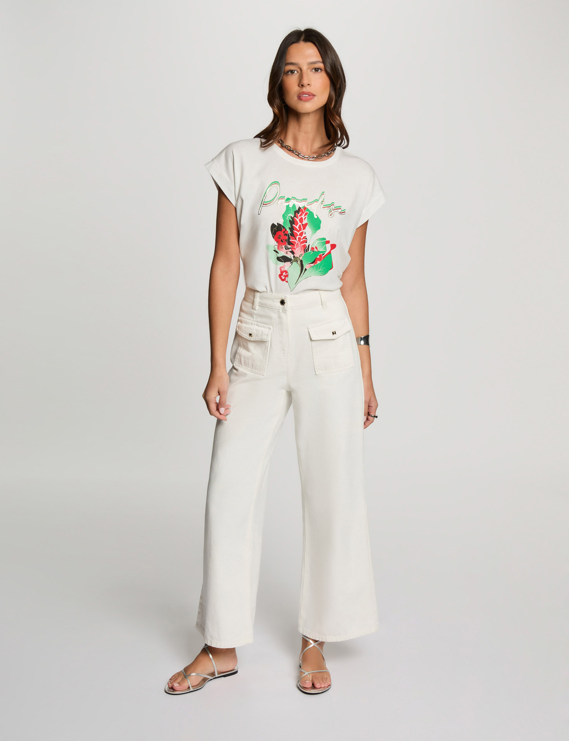 t shirt a inscription blanc femme T-shirt à inscription blanc femme
