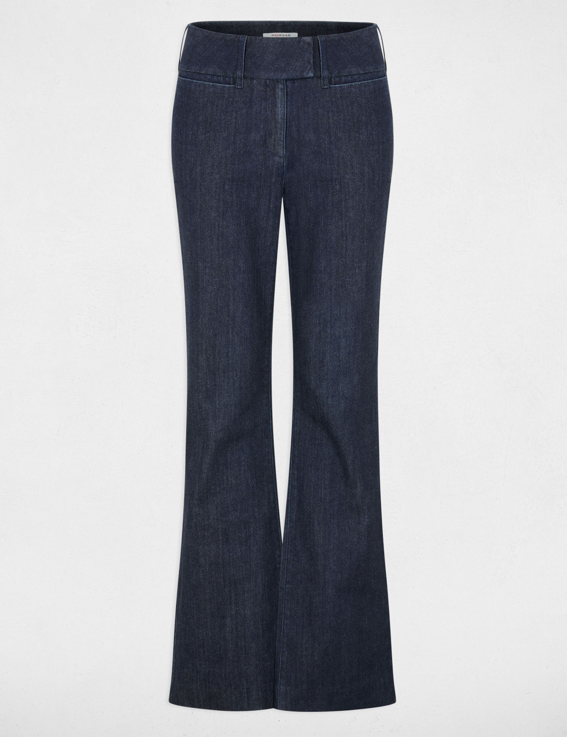 Jean bootcut ceinture bleu femme
