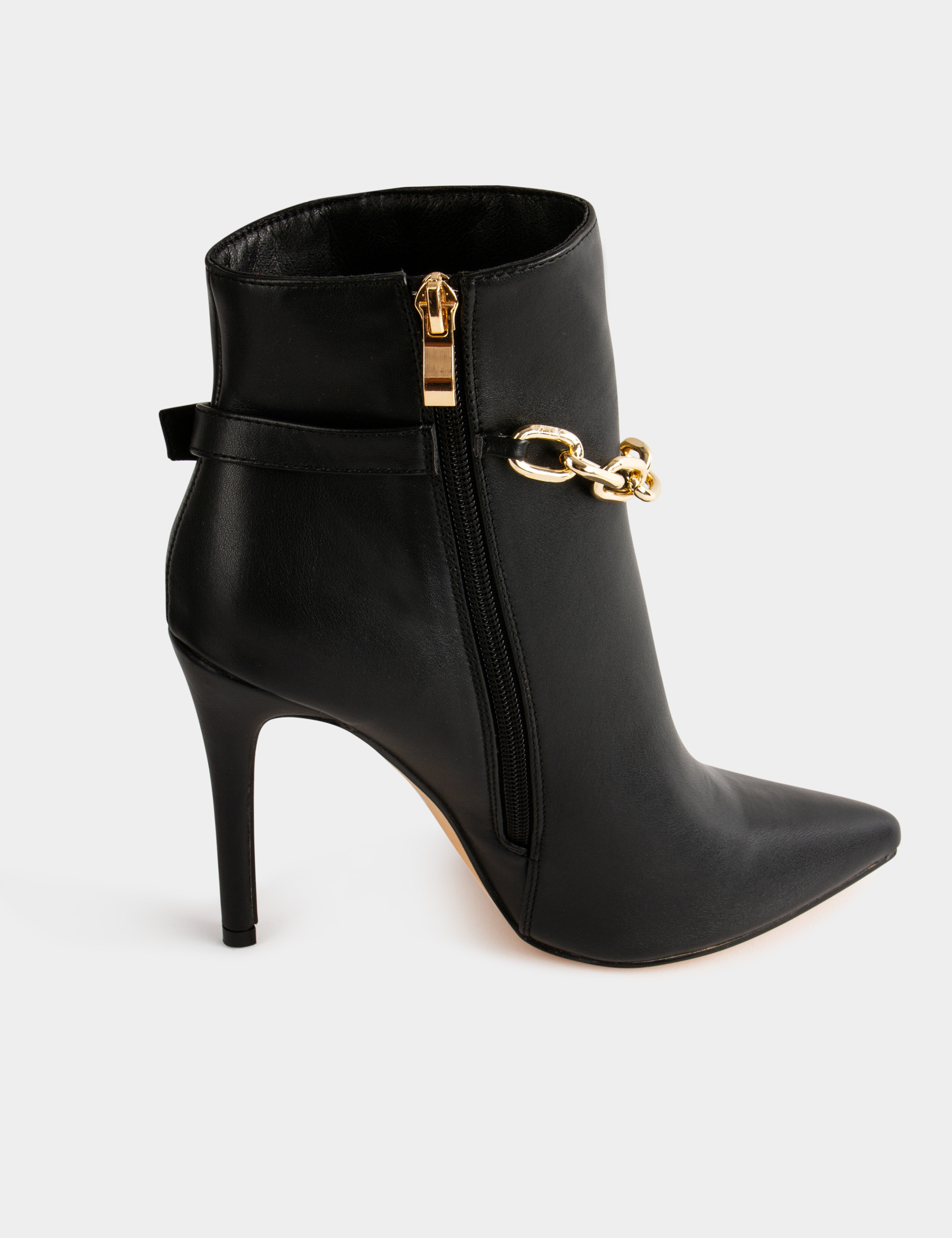 Bottines avec chaînes noir femme