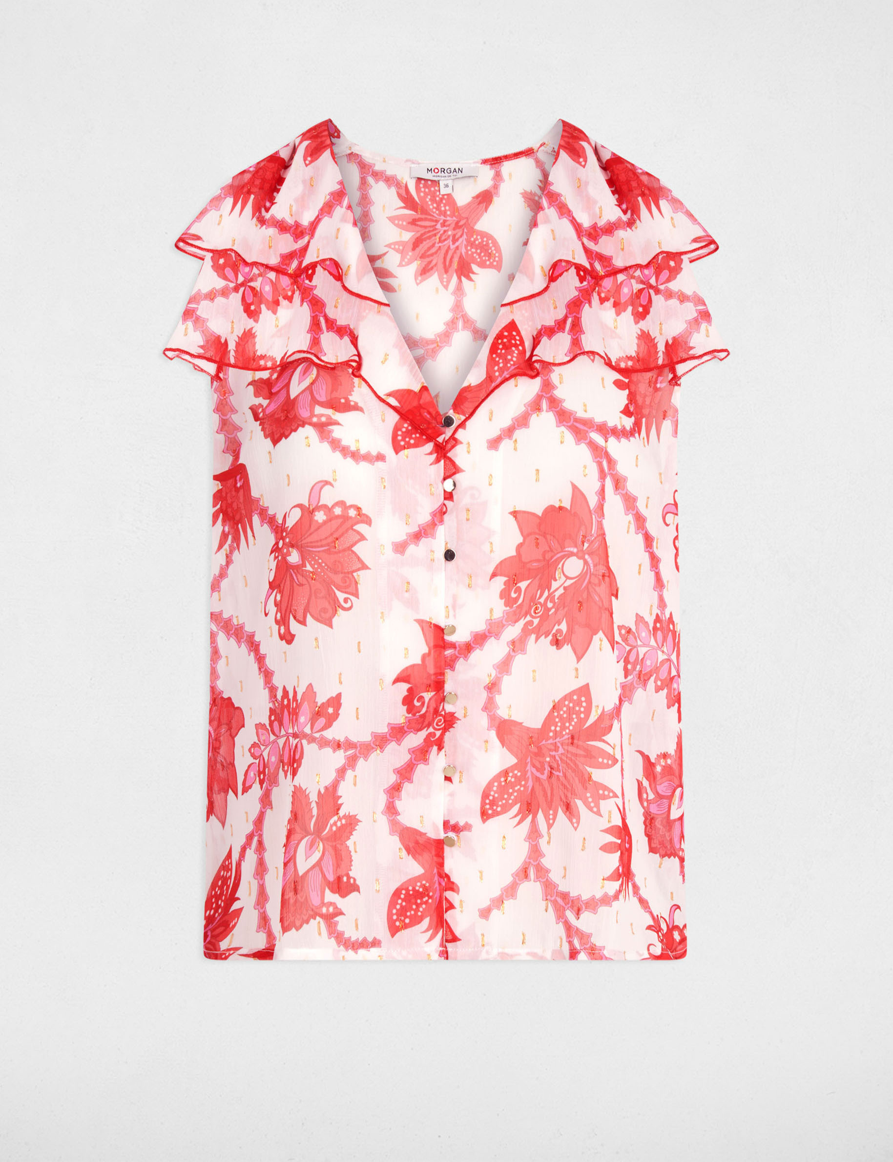 chemise sans manches multicolore femme Chemise sans manches multicolore femme