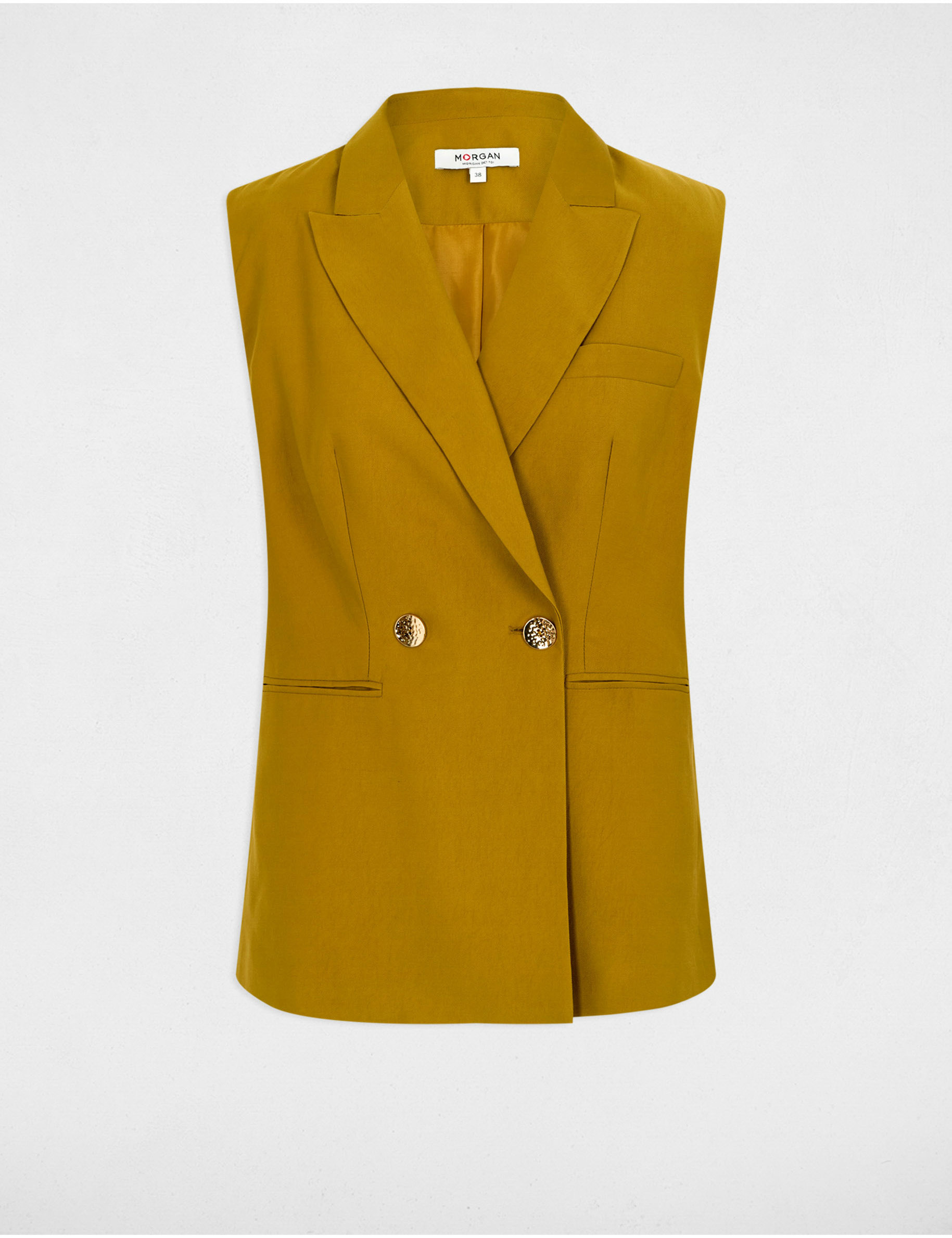 blazer sans manches vert kaki femme Blazer sans manches vert kaki femme