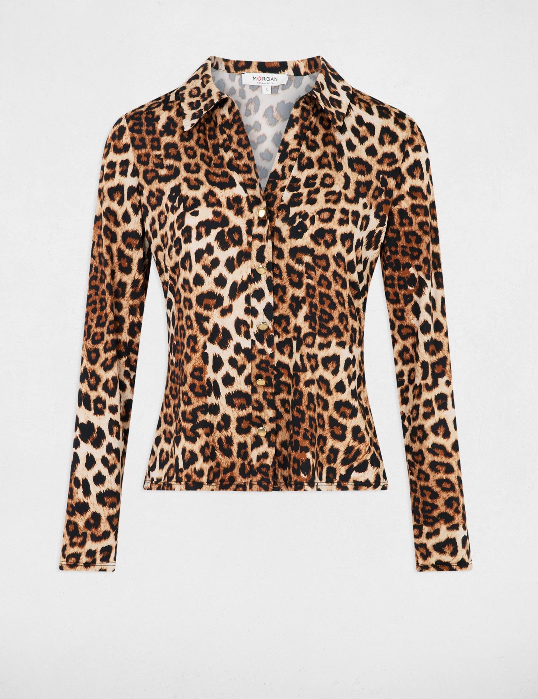 Top manches longues imprim&eacute; multicolore femme