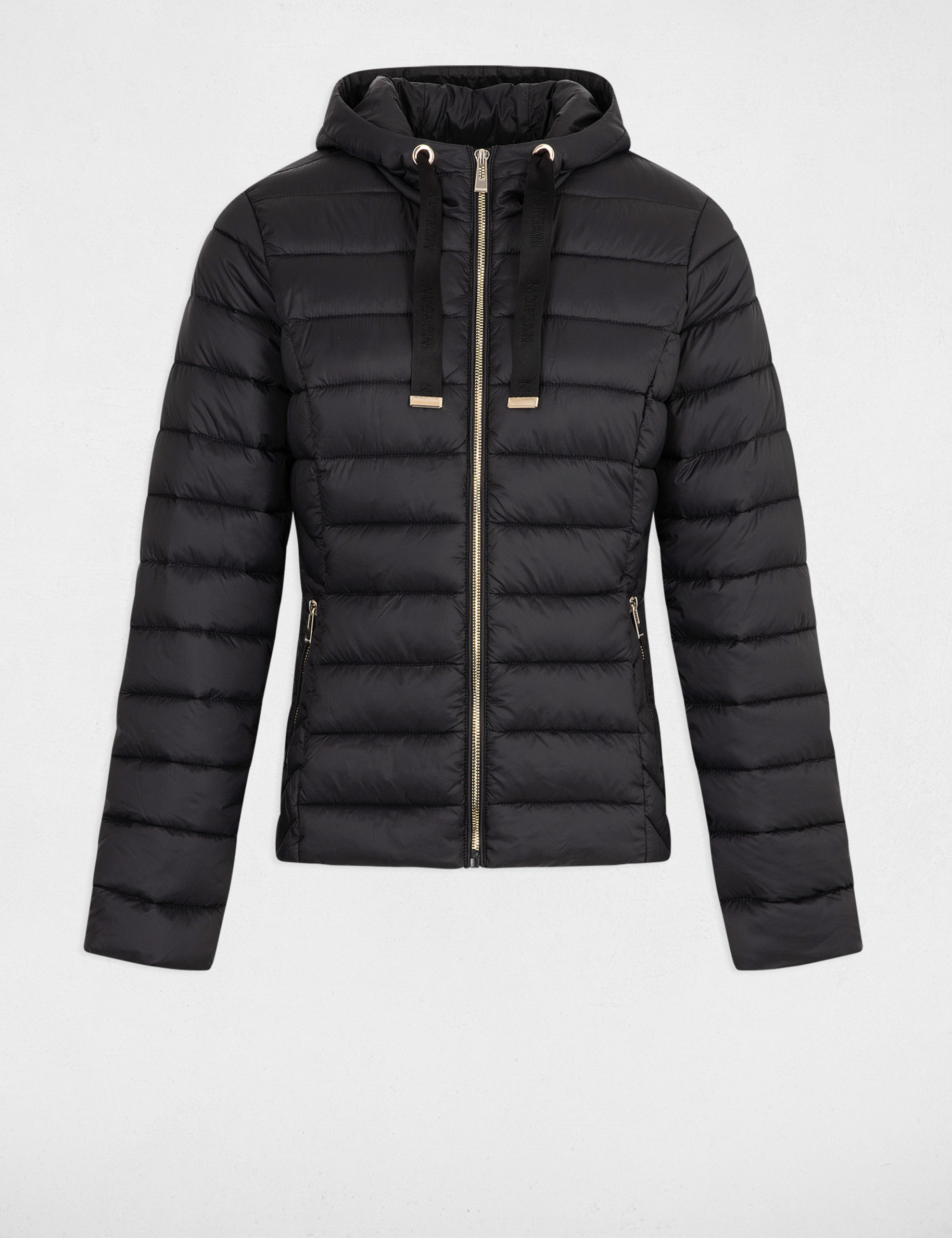 Doudoune a capuche noir femme Morgan