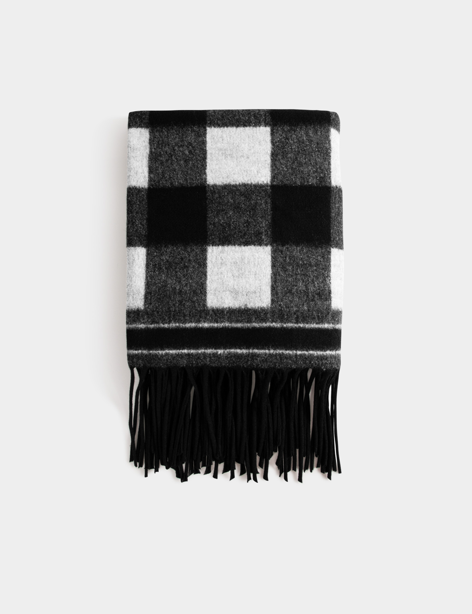 Poncho imprimé carreaux noir femme Poncho imprimé carreaux noir femme