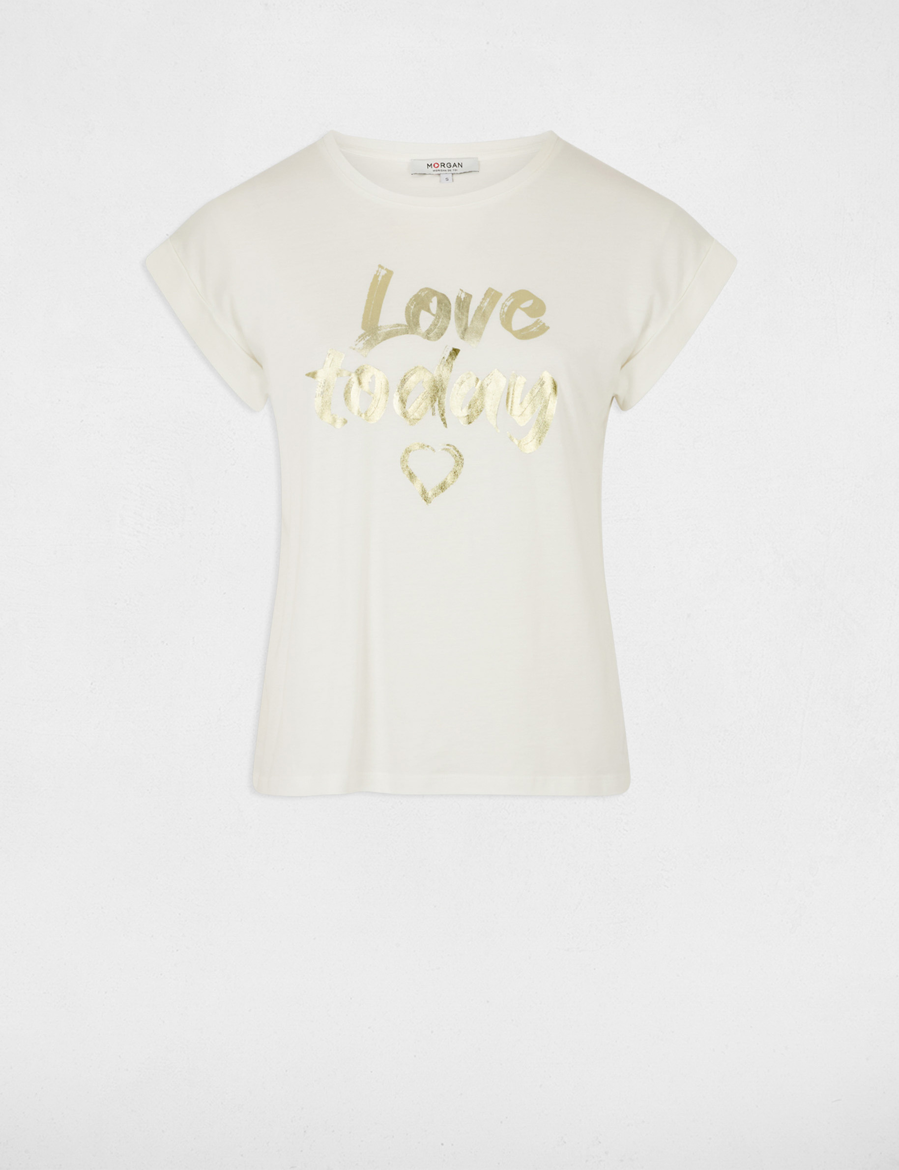 t shirt a inscription blanc femme T-shirt à inscription blanc femme