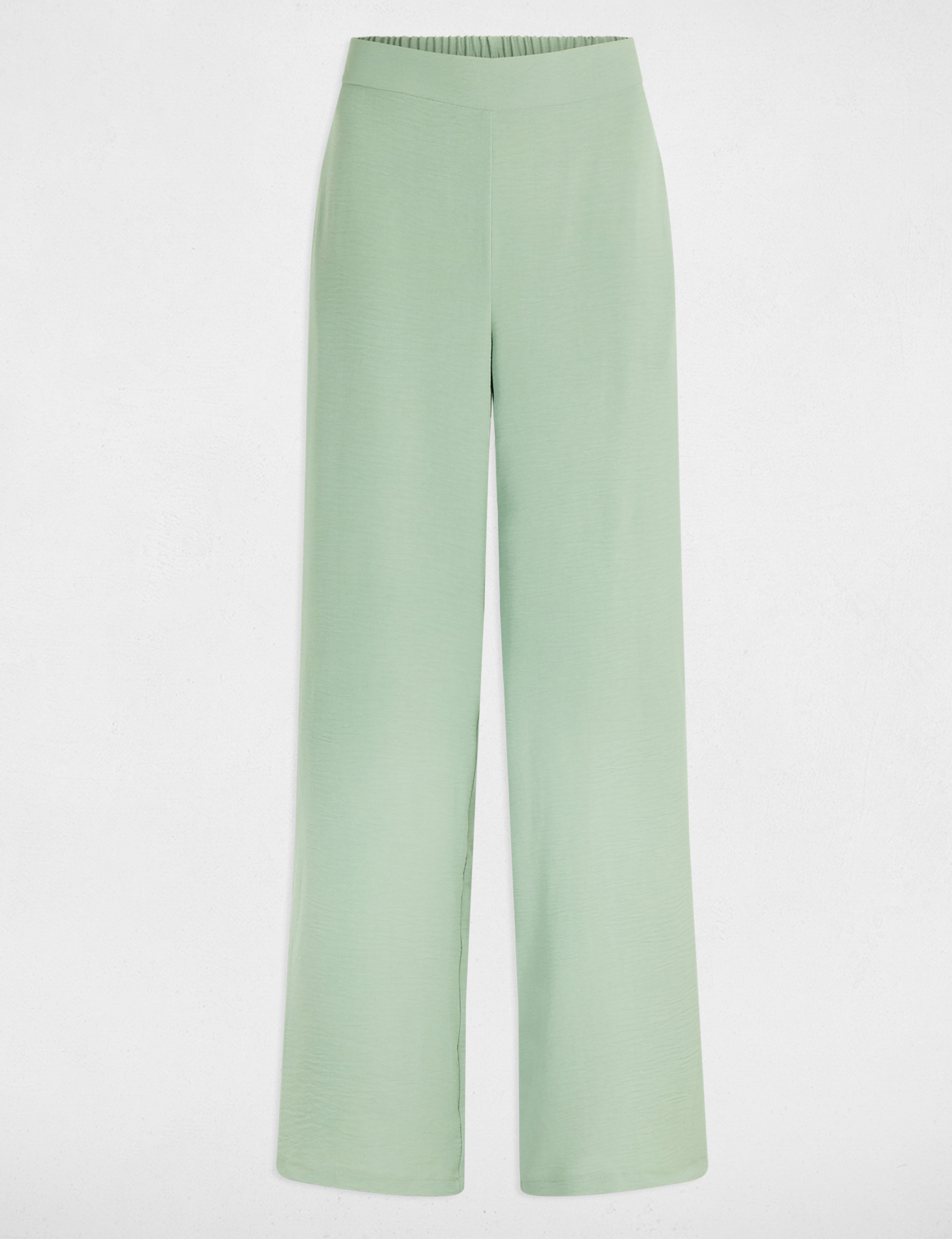 pantalon large fluide vert clair femme Pantalon large fluide vert clair femme