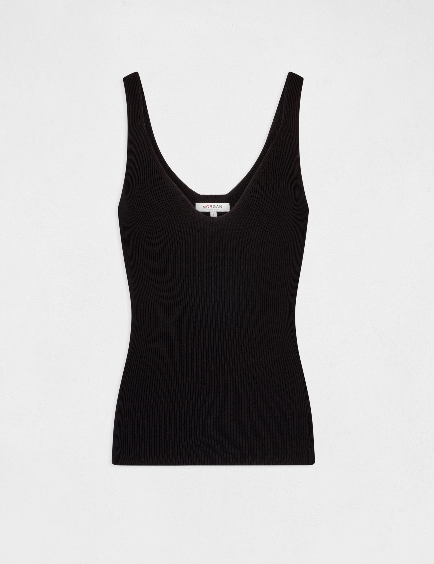 D bardeur pull avec col en V noir femme Morgan