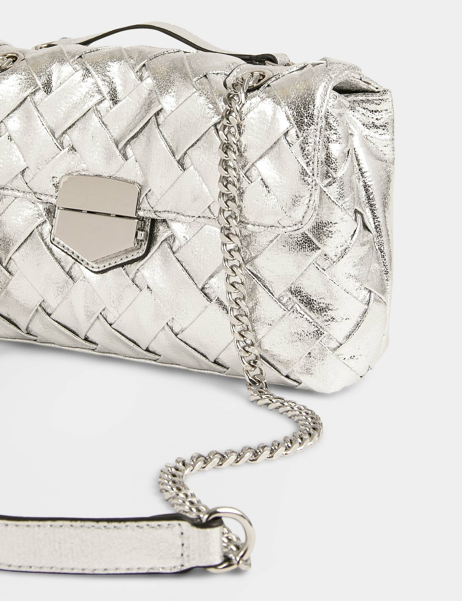 Sac matelassé à bandoulière chaîne argente femme Sac matelassé à bandoulière chaîne argente femme