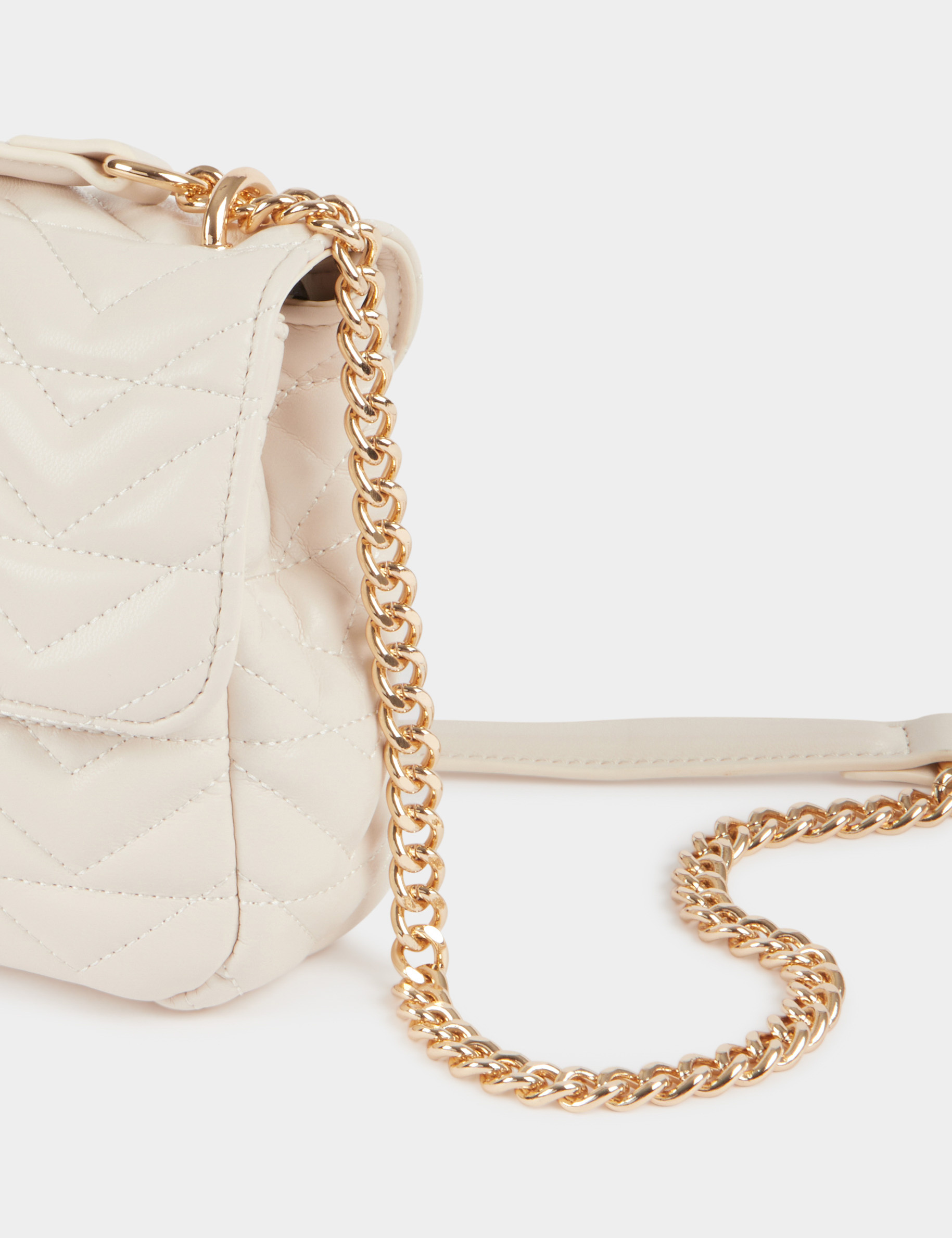 sac matelasse boucle m ivoire femme Sac matelassé boucle M ivoire femme