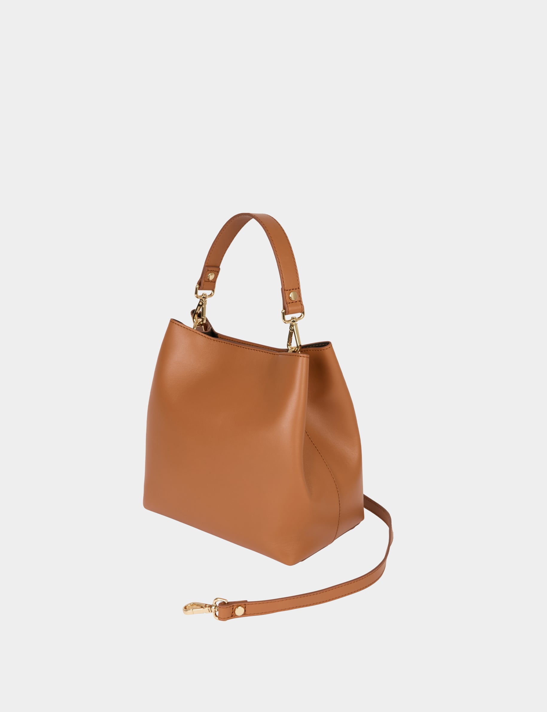 Sac sceau similicuir camel femme
