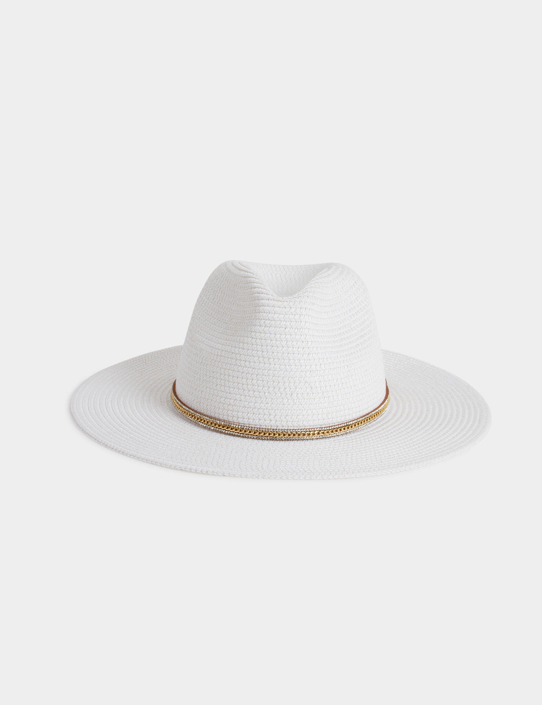 chapeau de soleil tresse blanc femme Chapeau de soleil tressé blanc femme