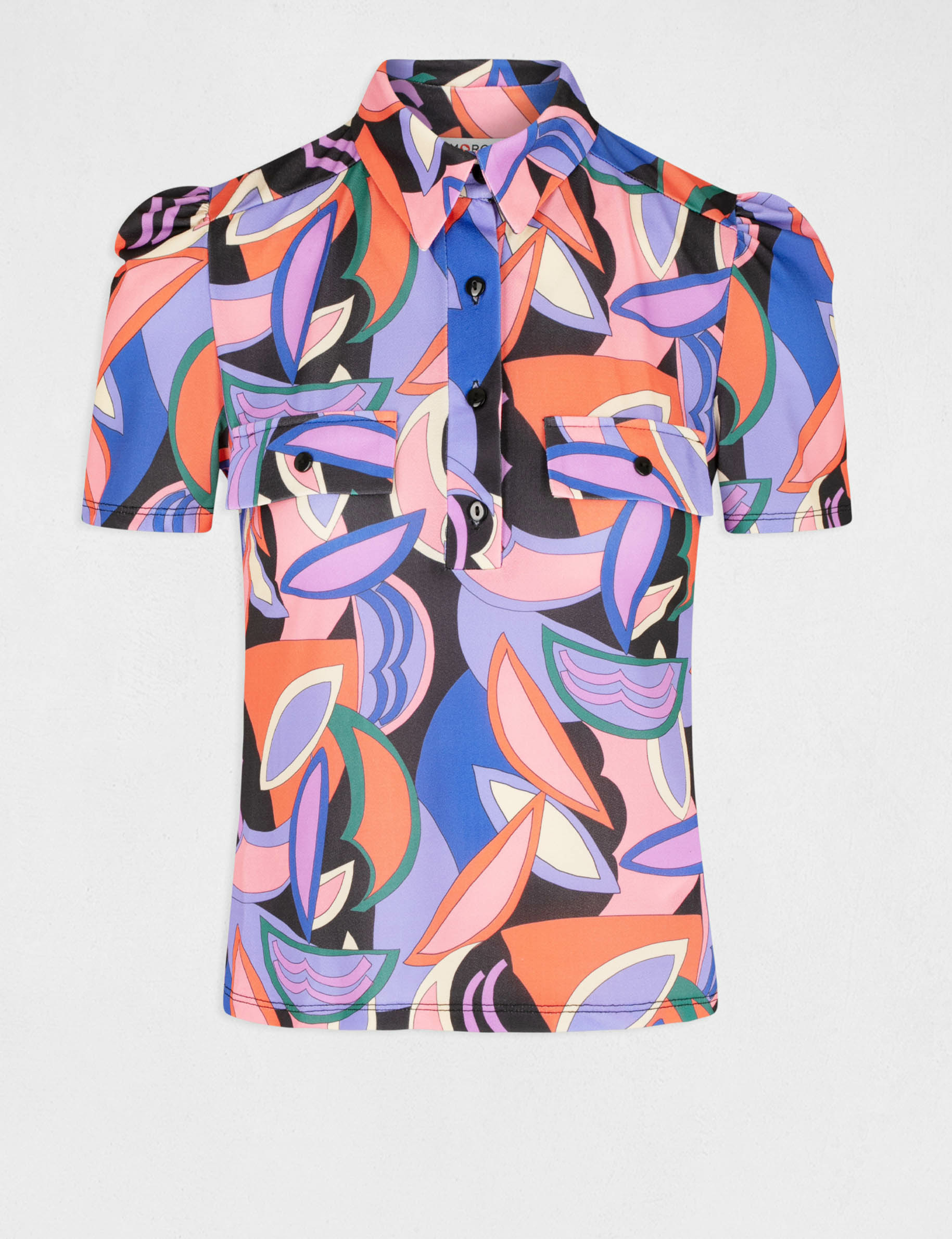 T-shirt manches courtes imprimé abstrait multico femme T-shirt manches courtes imprimé abstrait multico femme