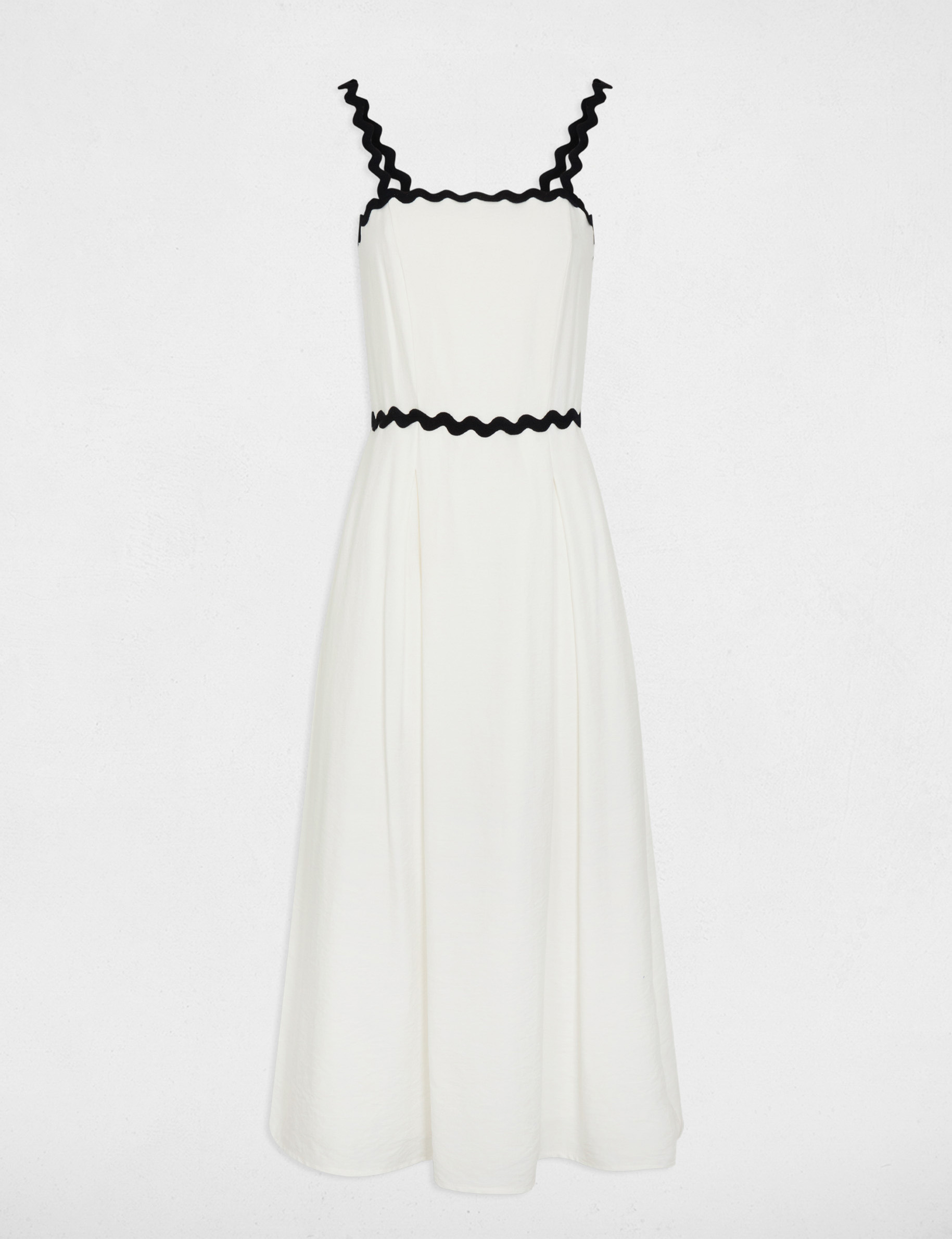 robe ajustee bretelles fantaisie blanc femme Robe ajustée bretelles fantaisie blanc femme