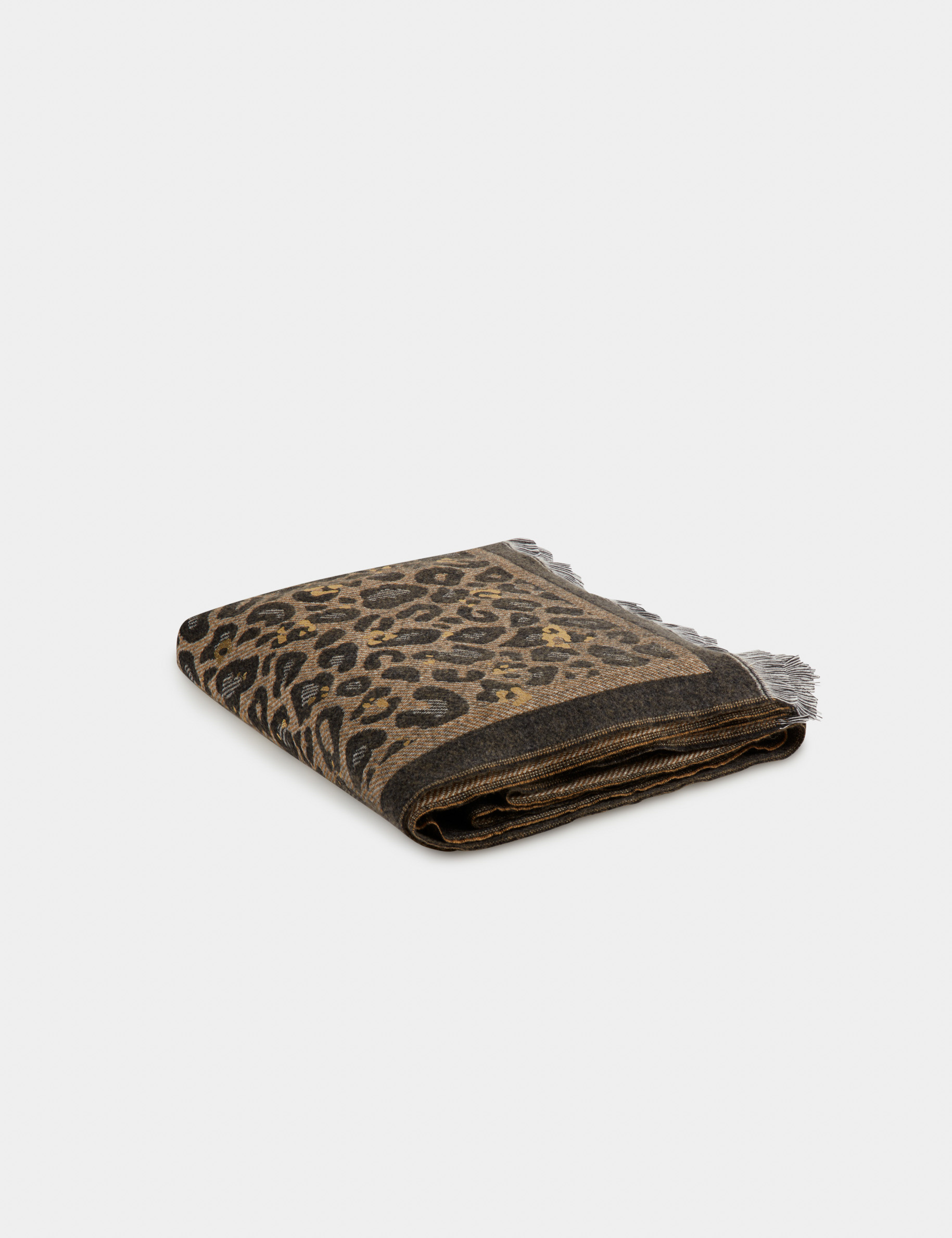 echarpe imprime leopard noir femme Écharpe imprimé léopard noir femme