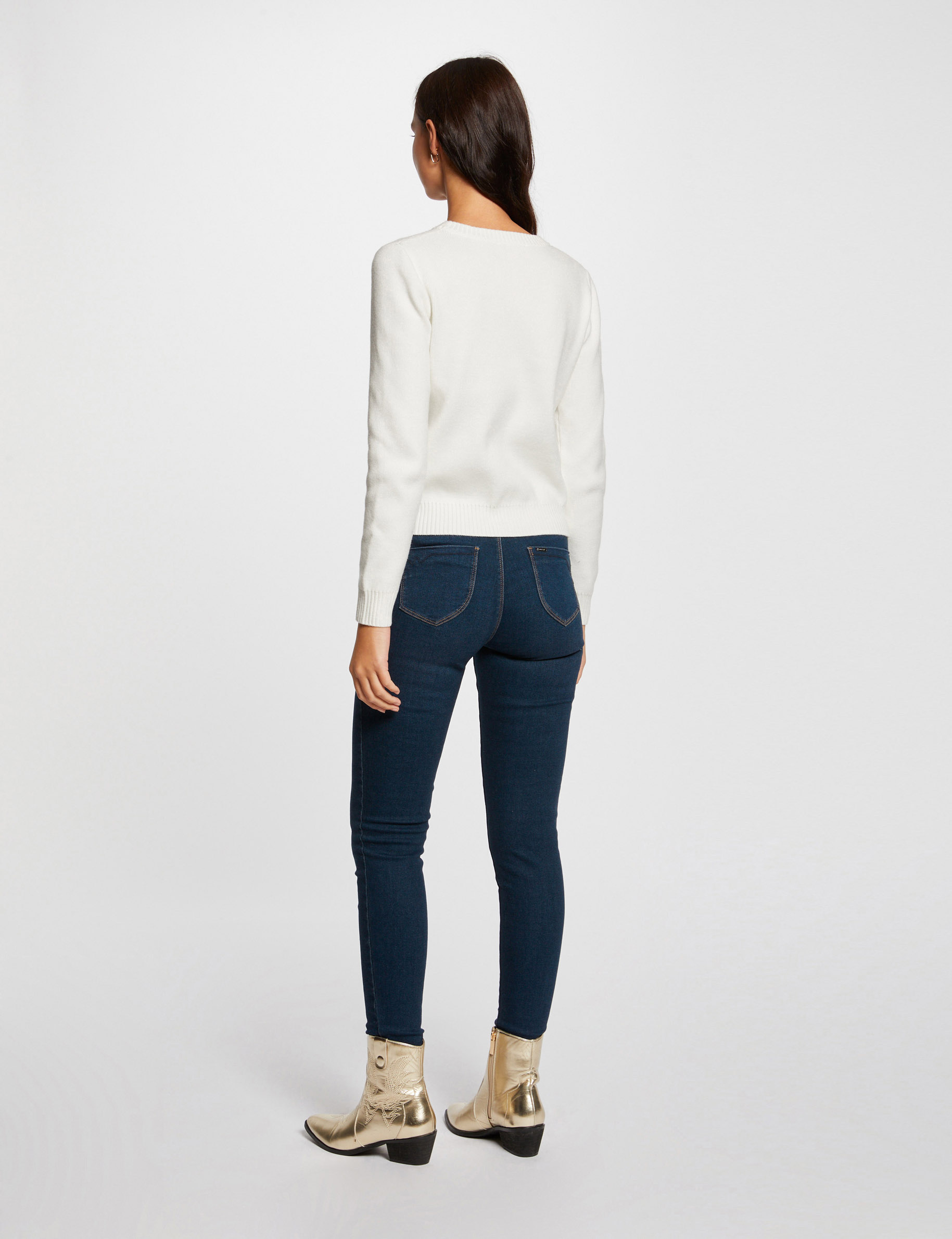 Pull oversize à col rond et manches longues, message | autres Pulls | Pulls