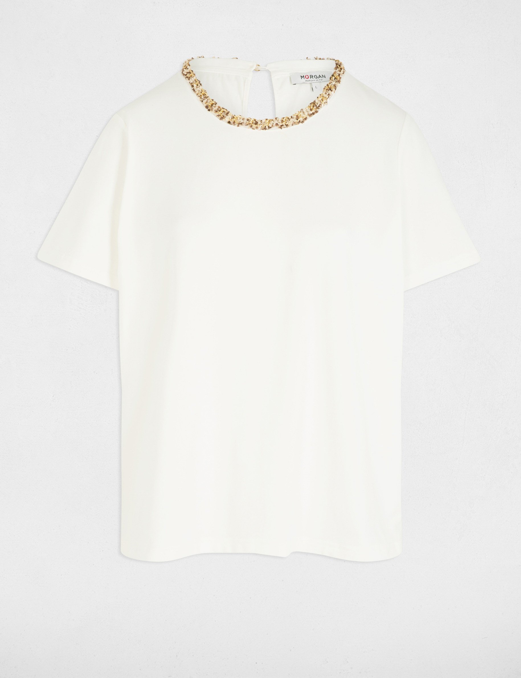 t shirt manches courtes blanc femme T-shirt manches courtes blanc femme