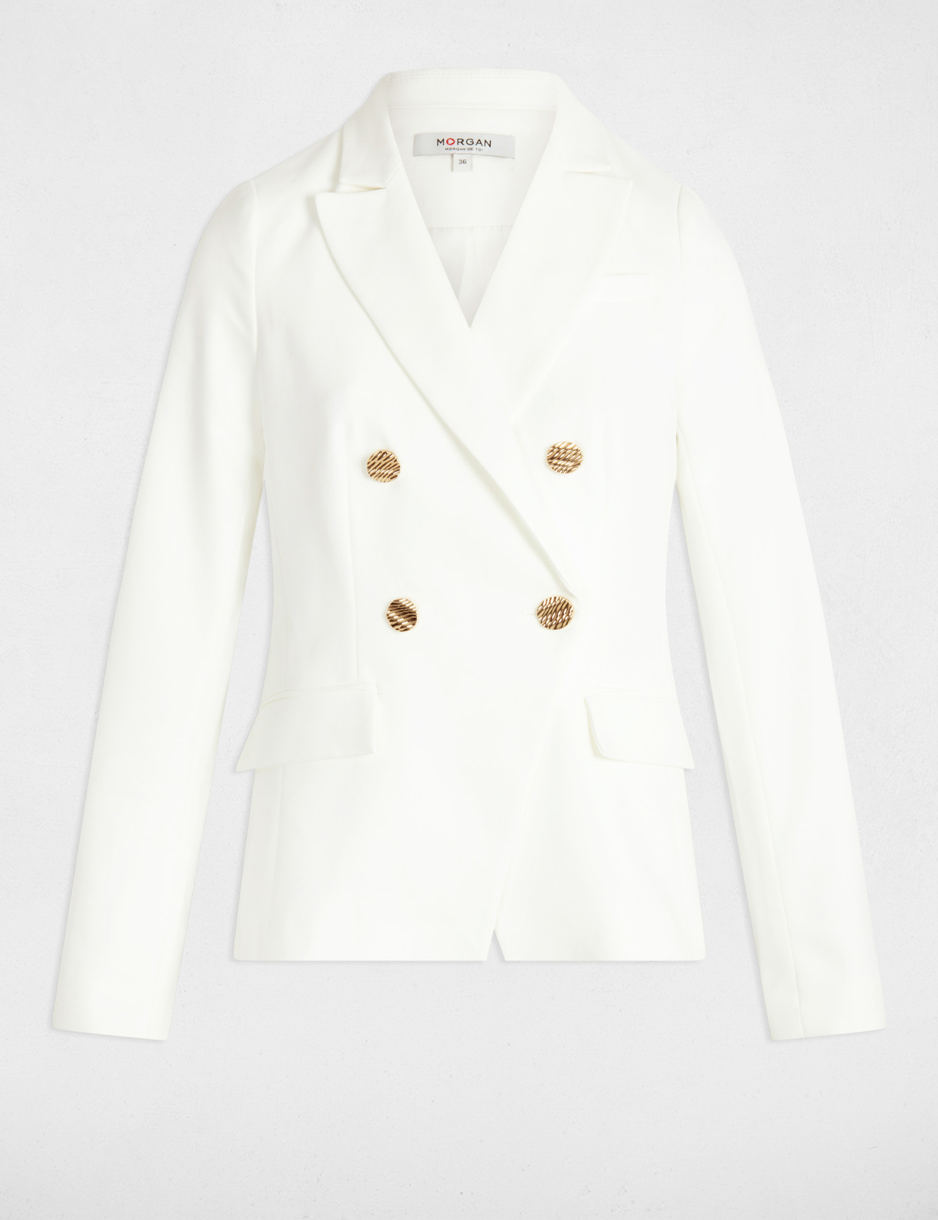 blazer double boutonnage blanc femme Blazer double boutonnage blanc femme