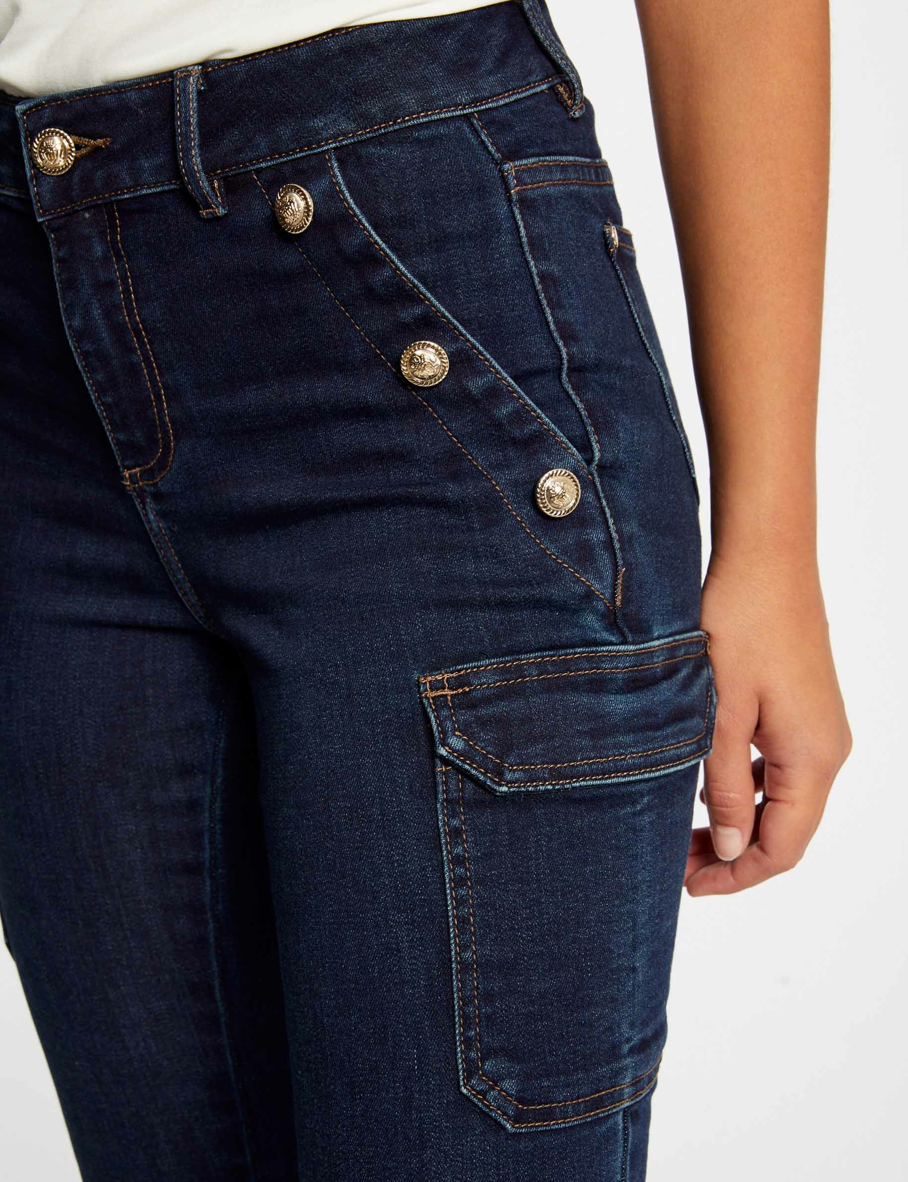 jeans cargo skinny a ponts jean brut femme Jeans cargo skinny à ponts jean brut femme