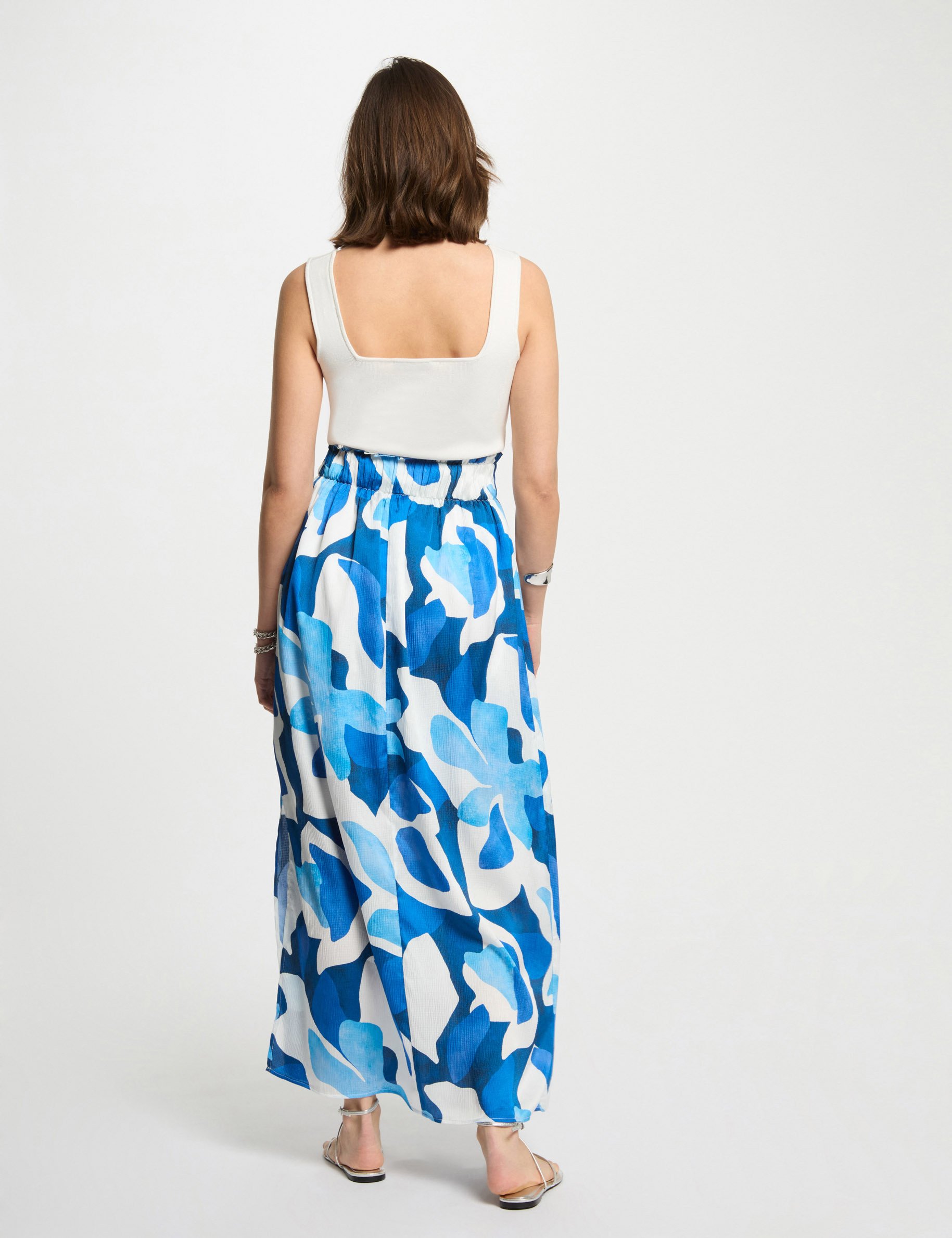 jupe longue imprimee multicolore femme Jupe longue imprimée multicolore femme