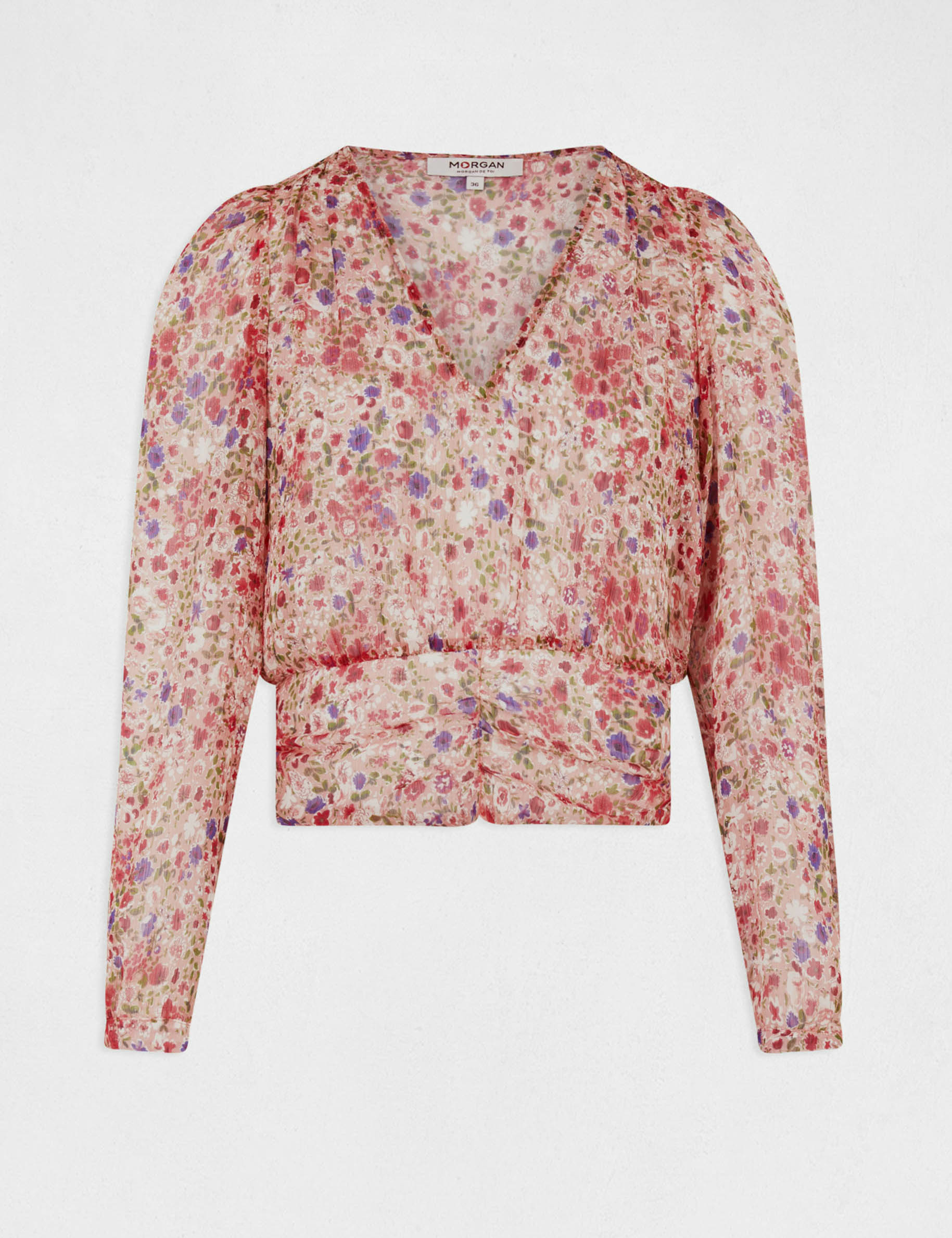 Blouse manches longues imprimé floral multico femme Blouse manches longues imprimé floral multico femme