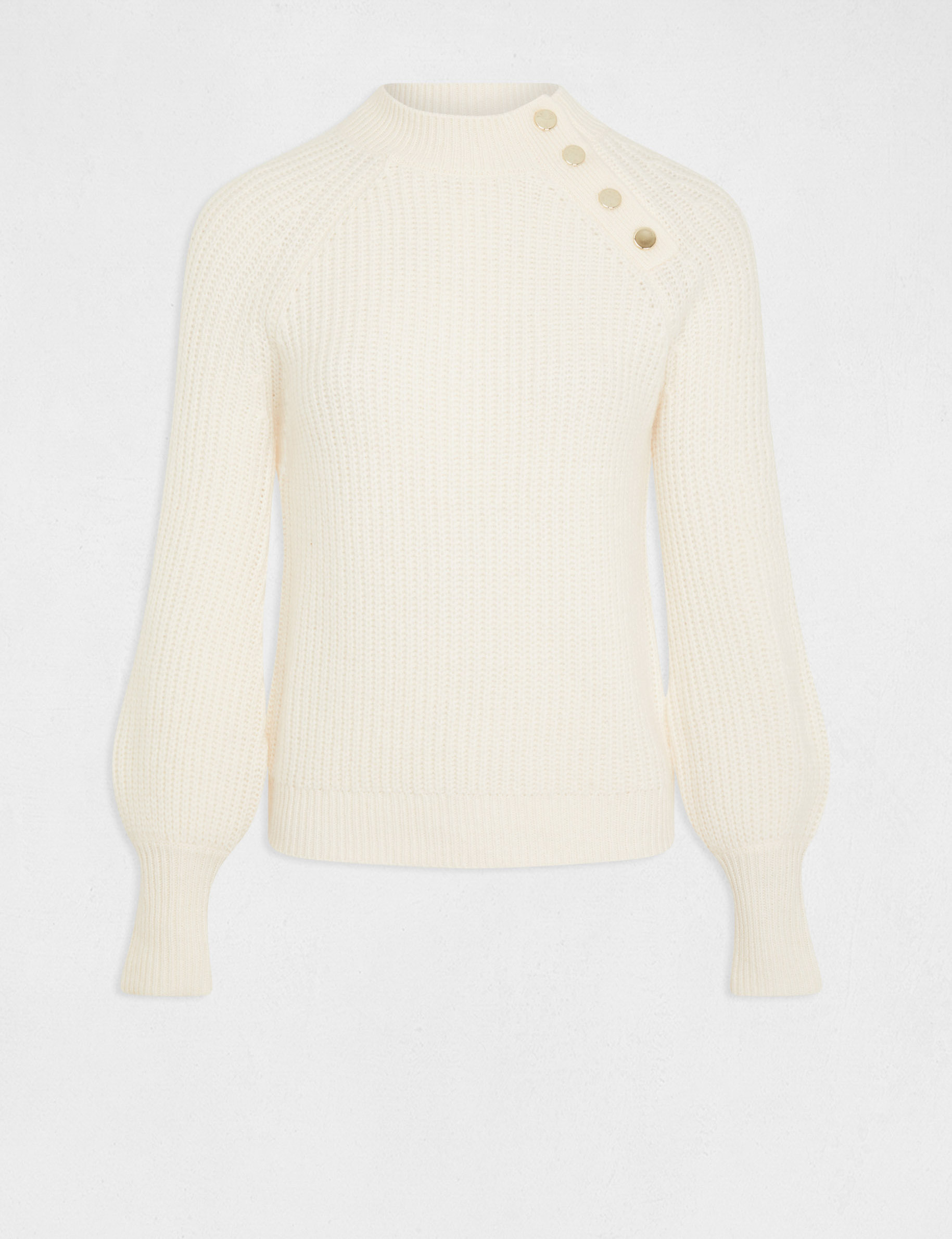 pull manches longues col montant ivoire femme Pull manches longues col montant ivoire femme