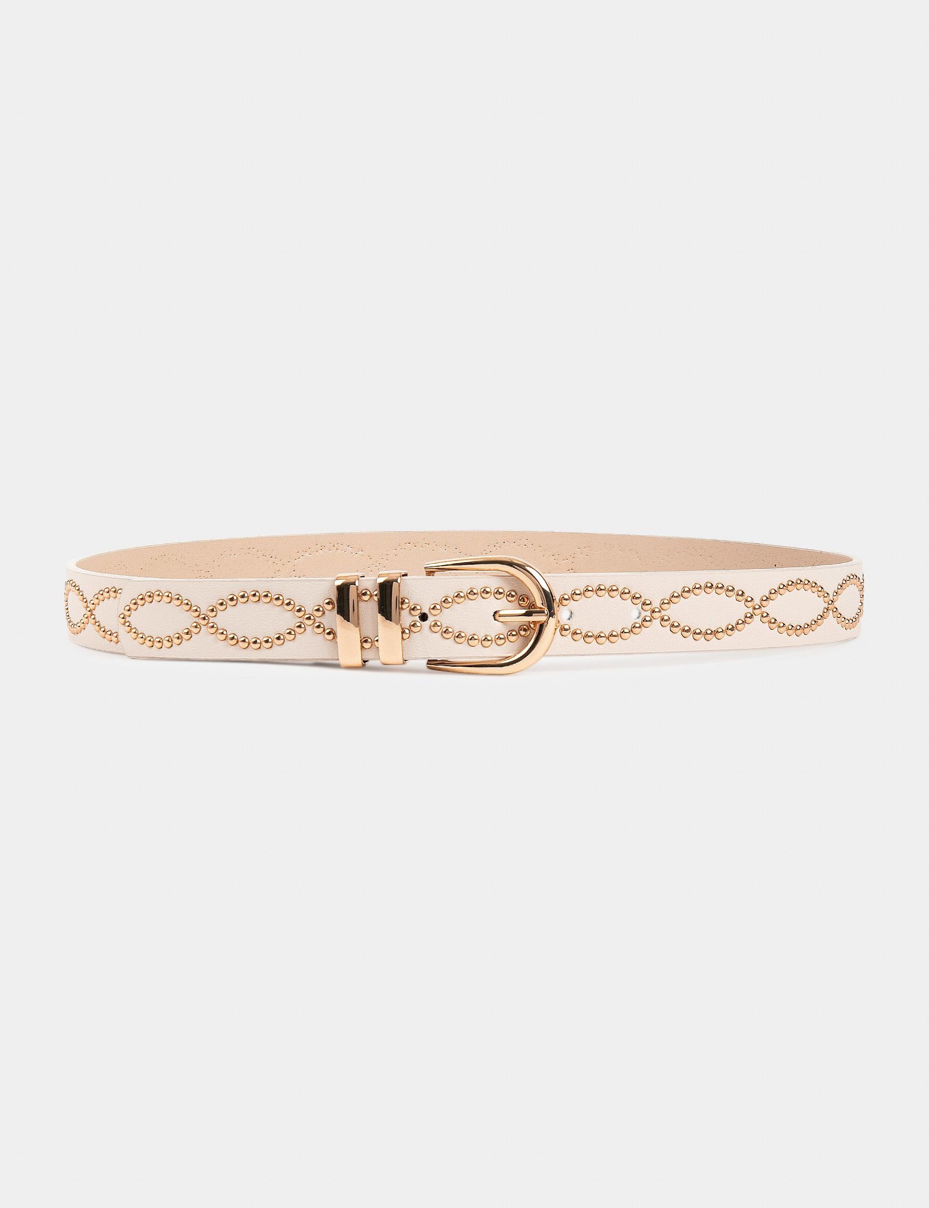 Ceinture avec clous ivoire femme Ceinture avec clous ivoire femme