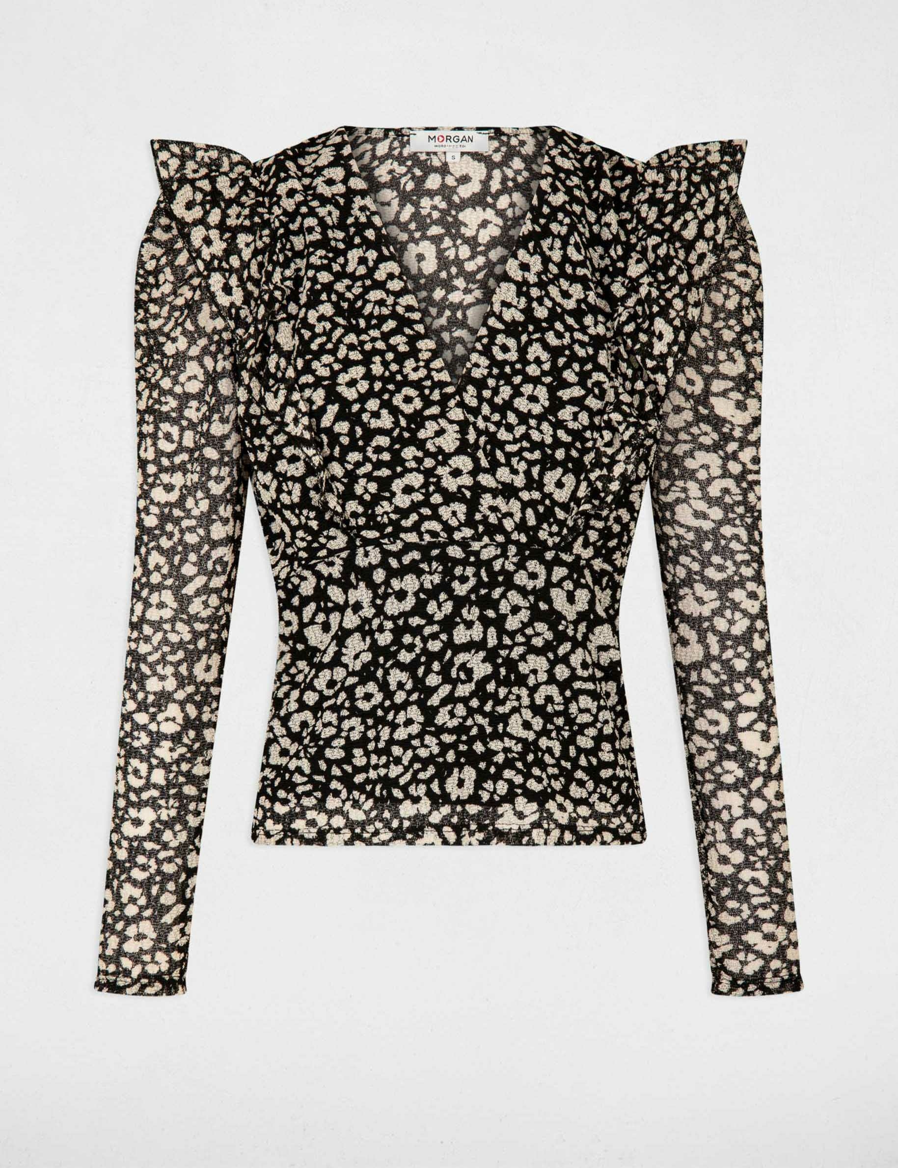 T-shirt manches longues imprimé floral multico femme
