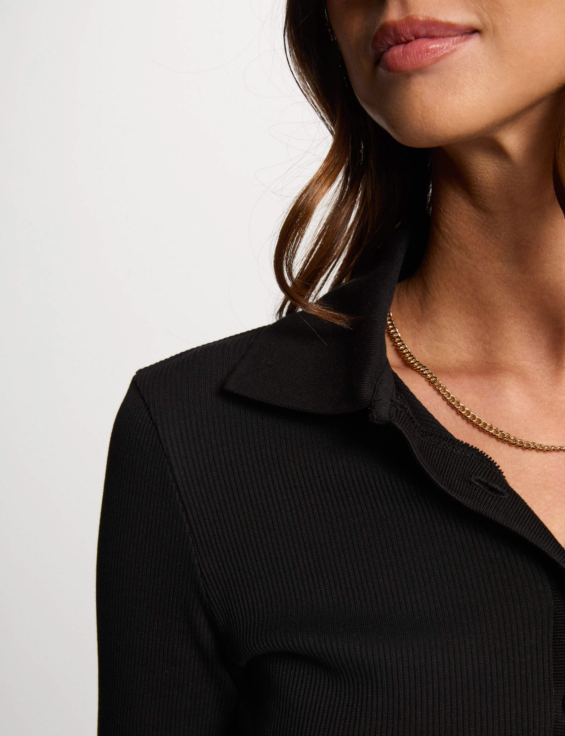polo manches longues noir femme Polo manches longues noir femme