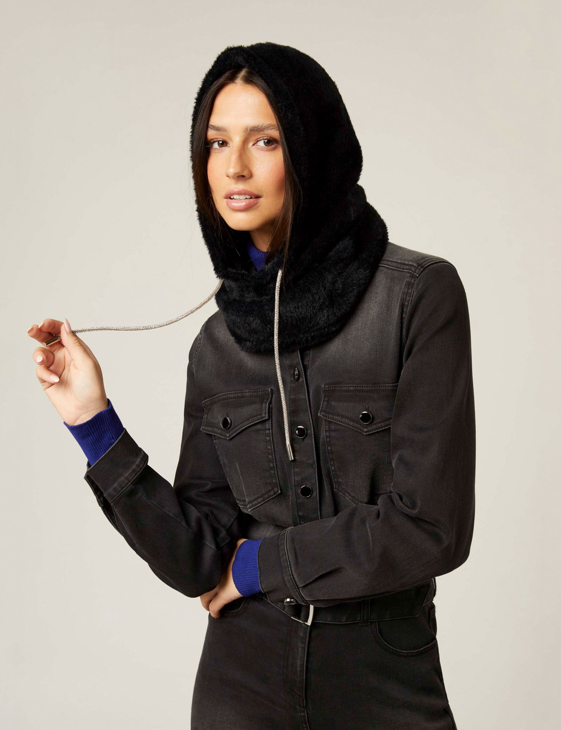 Image of Cagoule noir femme