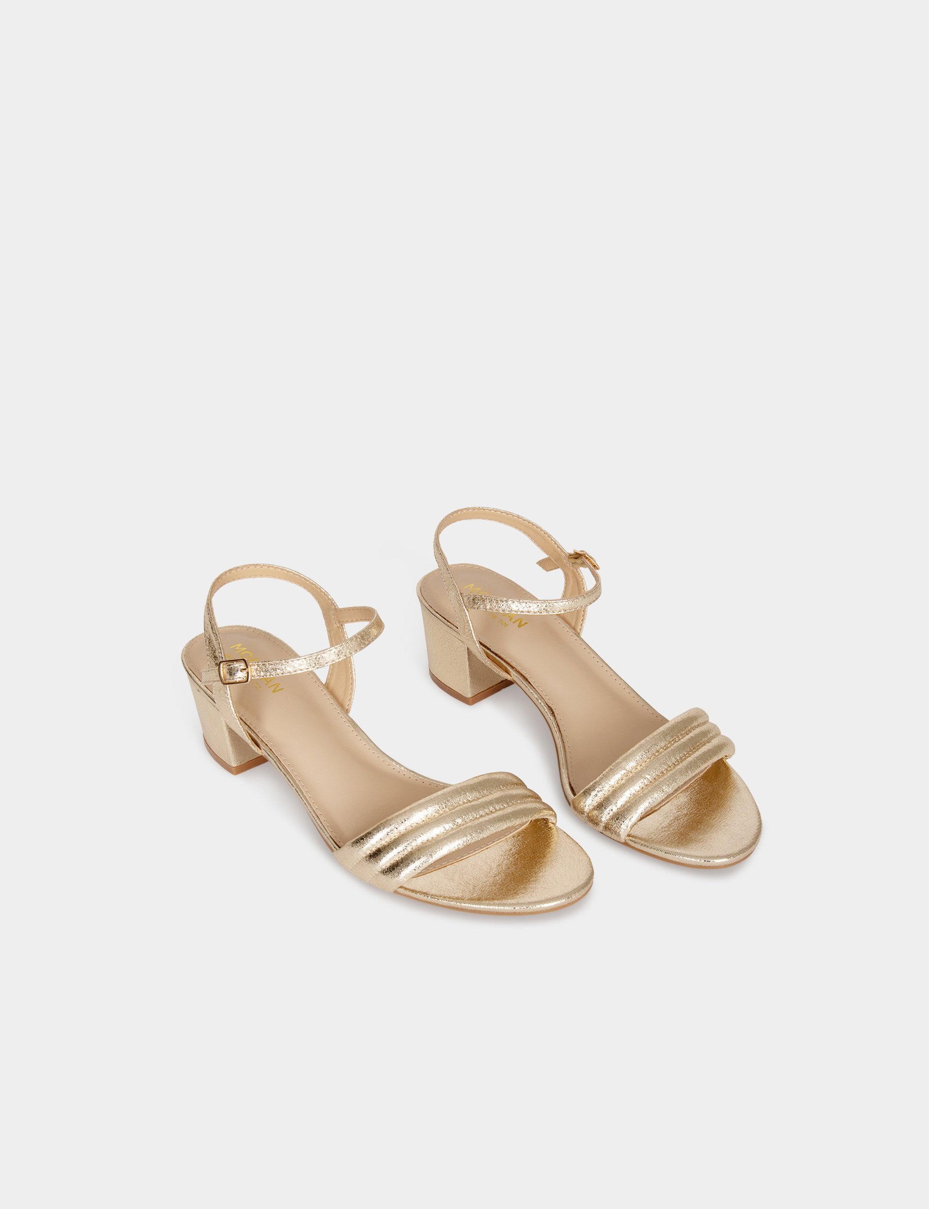 sandales a talons jaune or femme Sandales à talons jaune or femme